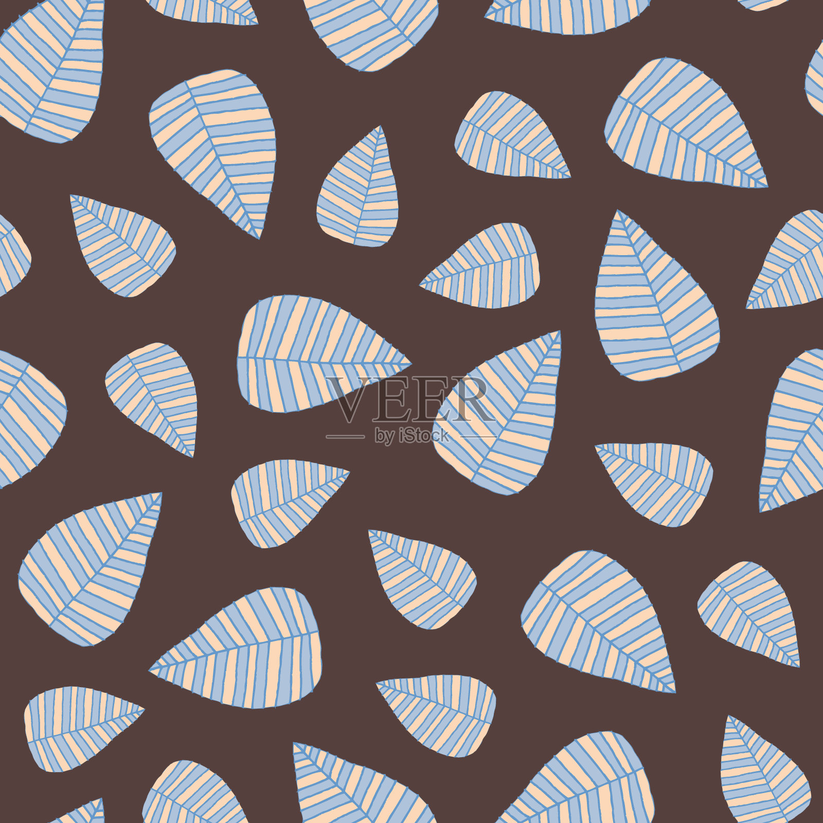 叶子无缝模式插画图片素材