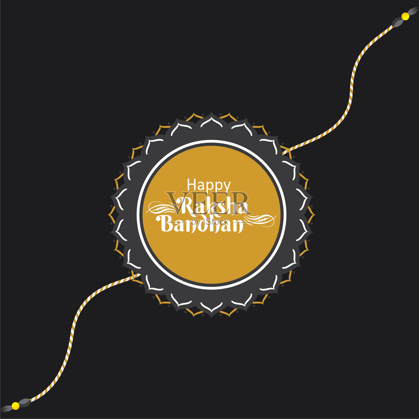 快乐raksha bandhan节日概念横幅设计插画图片素材