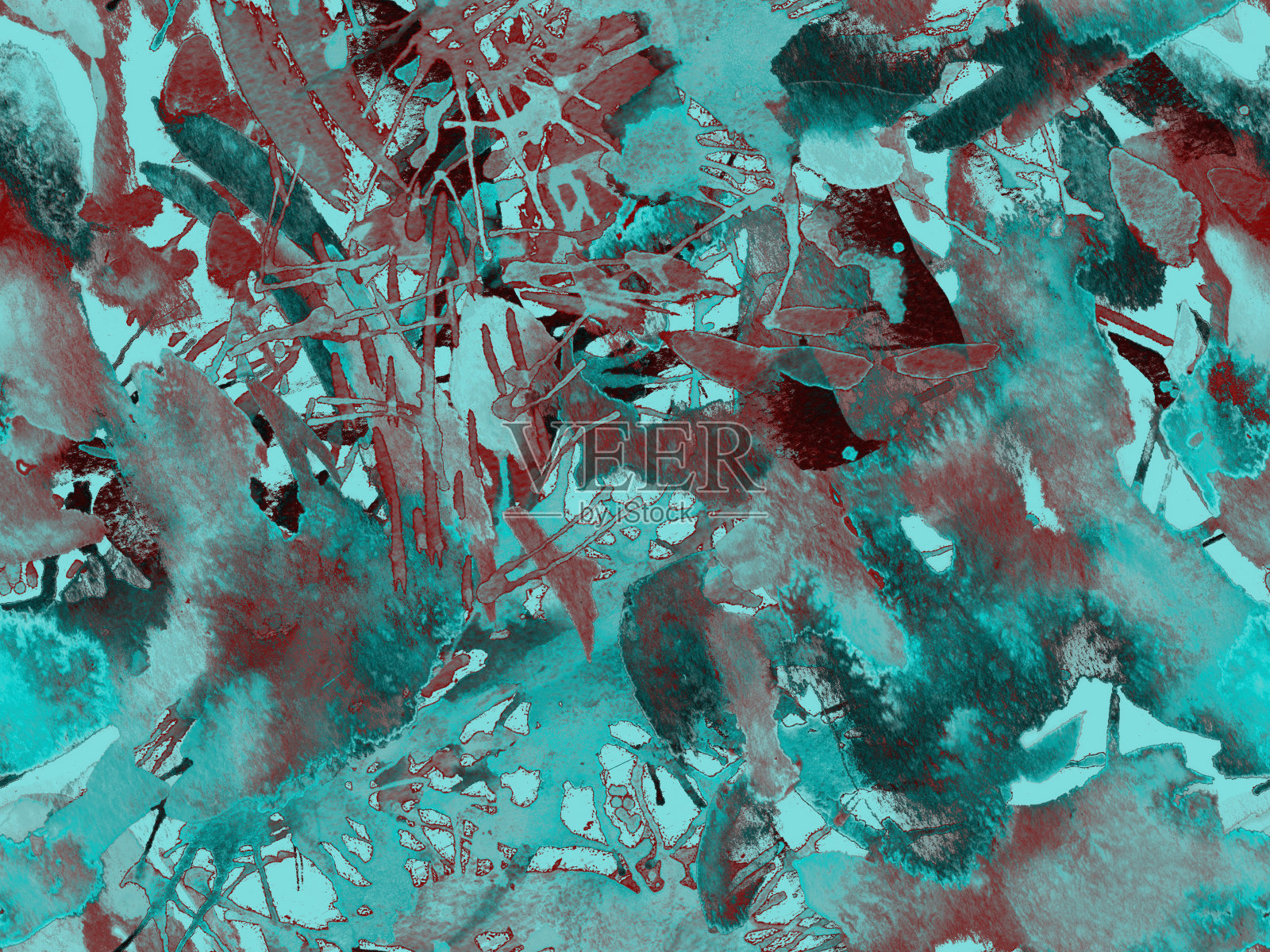 液体无缝模式。插画图片素材