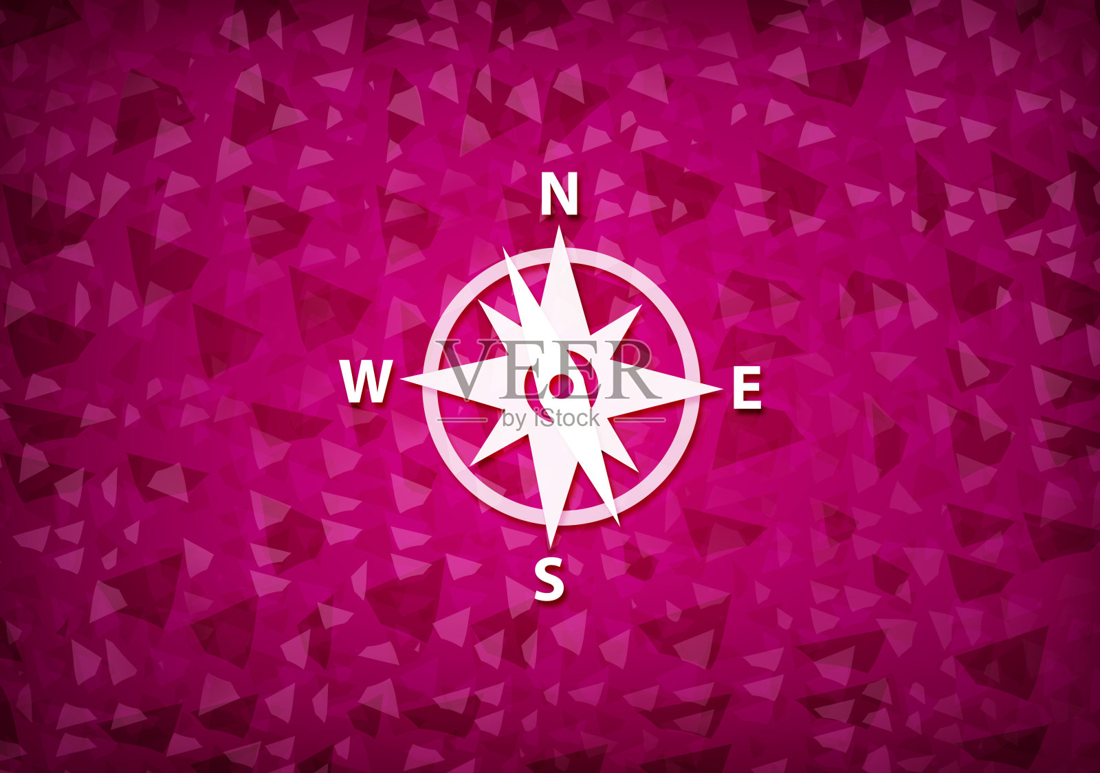 罗盘图标粉色背景插画图片素材