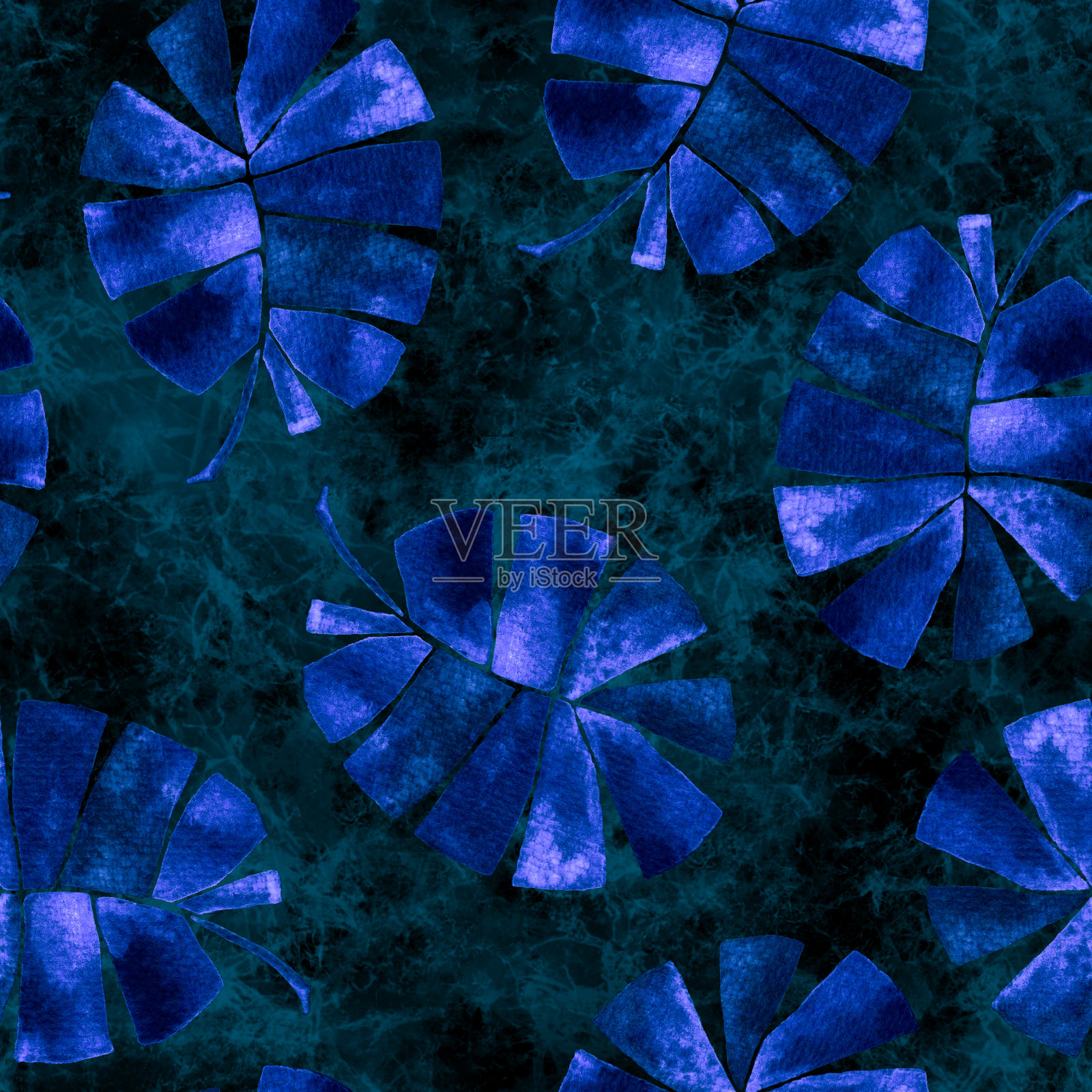 热带无缝模式。水彩幼稚的朋友插画图片素材