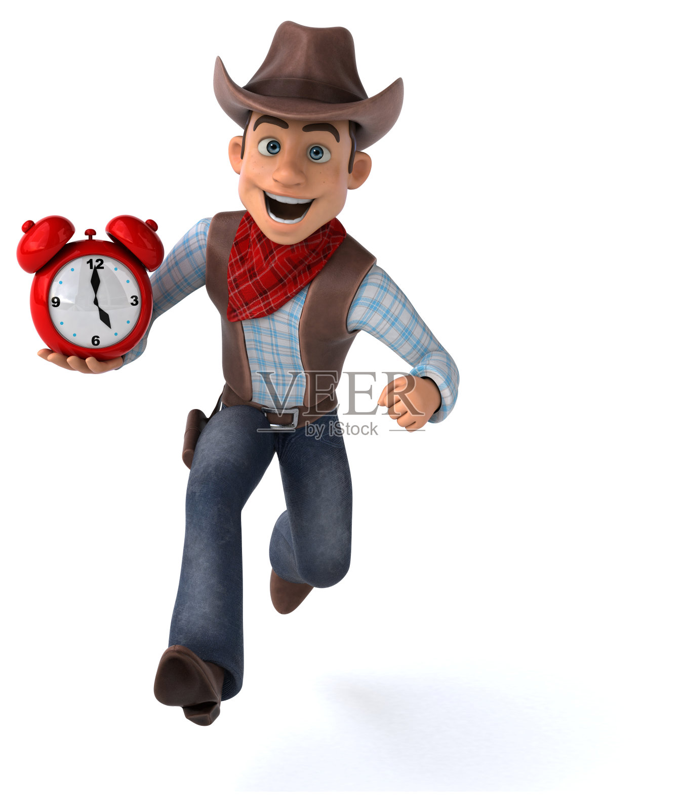 有趣的牛仔- 3D插图照片摄影图片