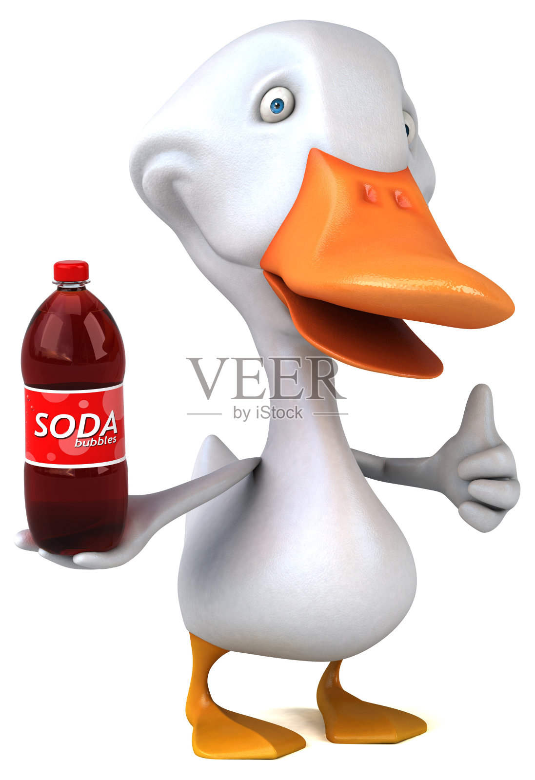 有趣的鸭子- 3D插图照片摄影图片