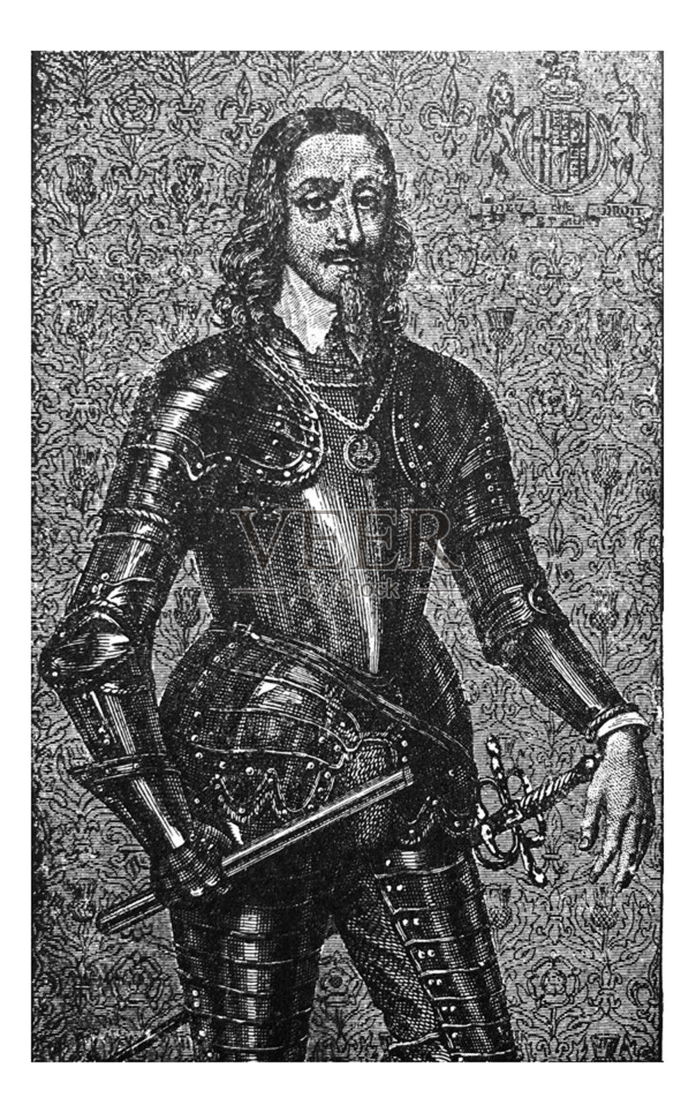 古代插图-英格兰查理一世插画图片素材