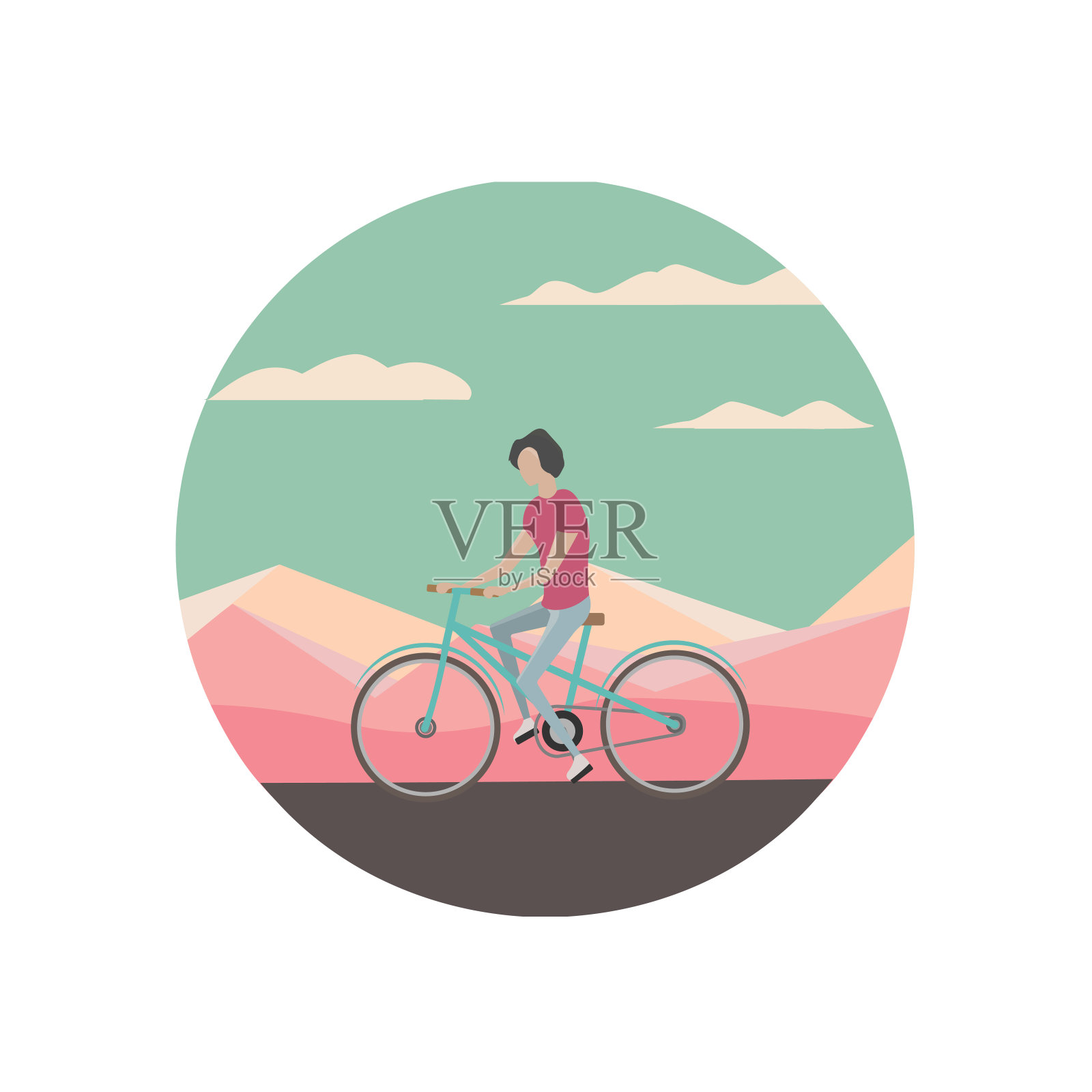 bicycleman矢量图插画图片素材