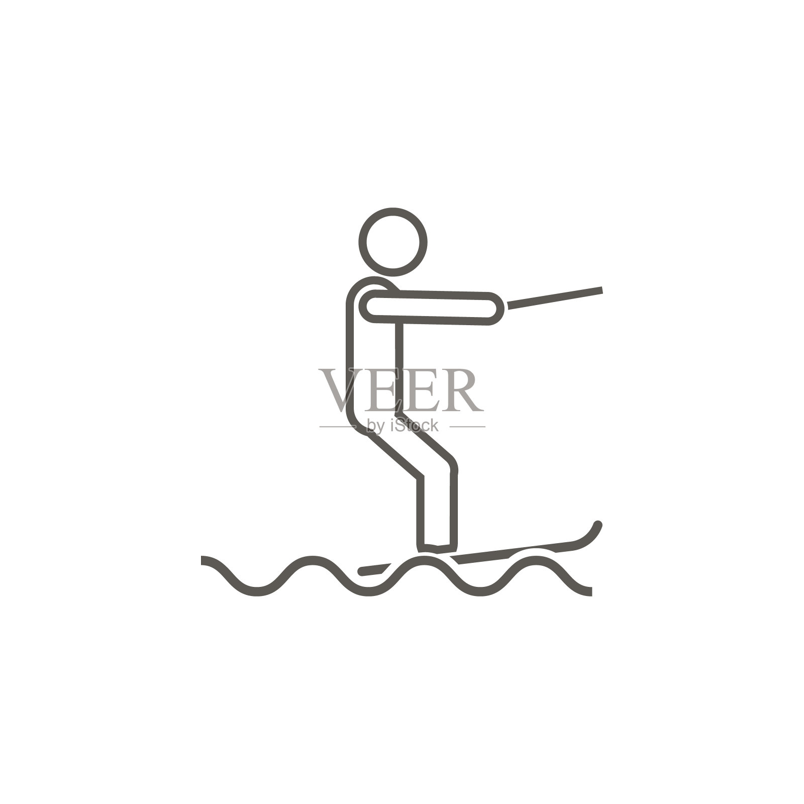 冲浪海矢量图标。简单的元素插图从地图和导航概念。冲浪海矢量图标。房地产概念矢量插图。插画图片素材