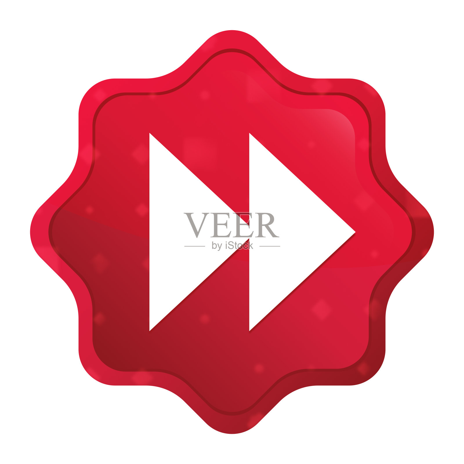 跳跃向前图标朦胧玫瑰红星爆贴纸按钮设计元素图片