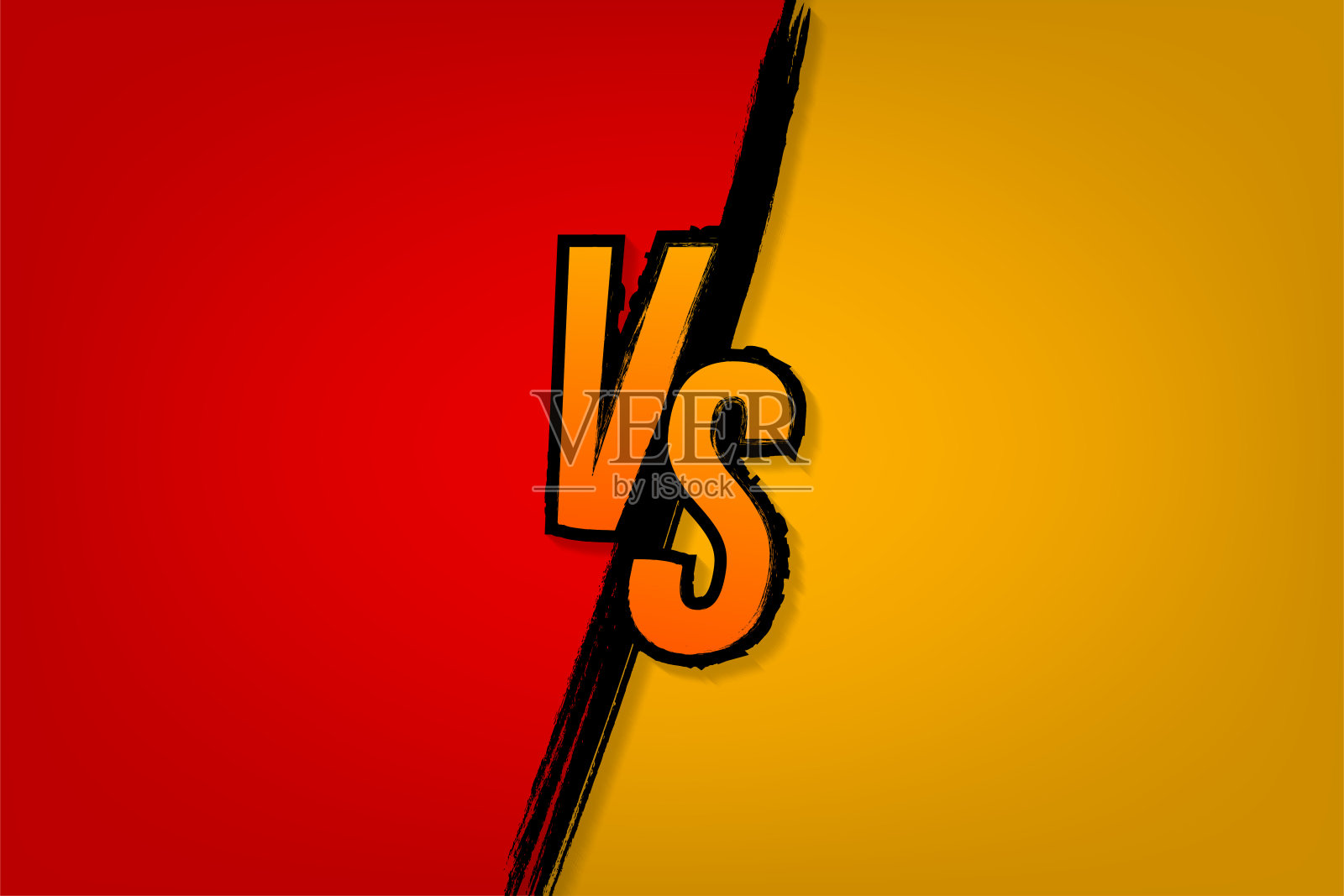 对标志和字母的体育和战斗竞争。战斗对比赛，游戏概念竞争对矢量插图。插画图片素材