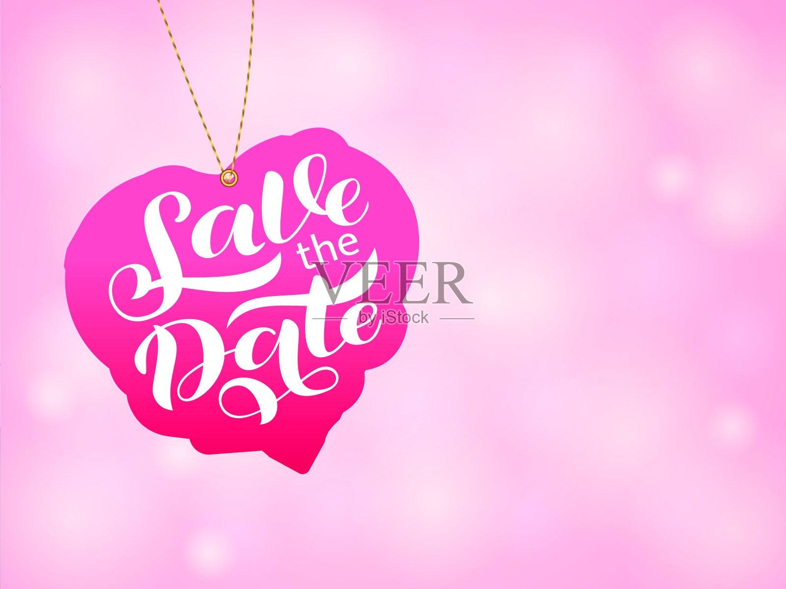 婚礼邀请卡。保存日期字母。卡片矢量插图设计模板素材