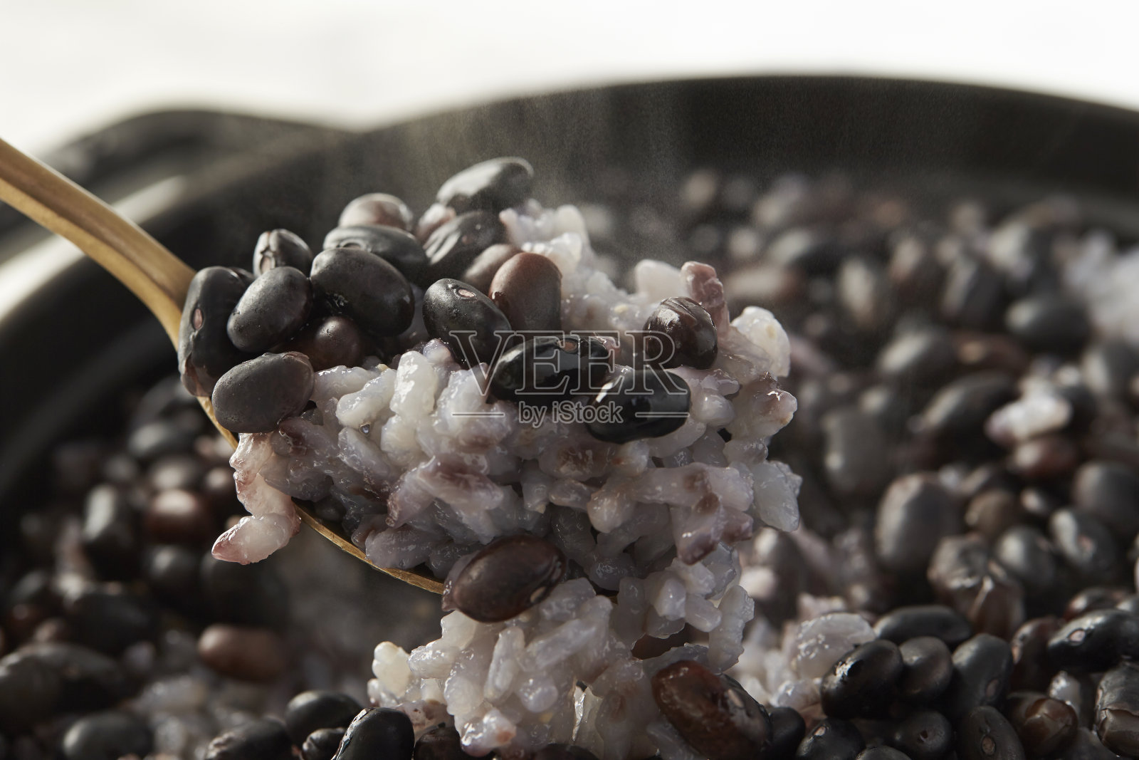 黑豆蒸饭照片摄影图片