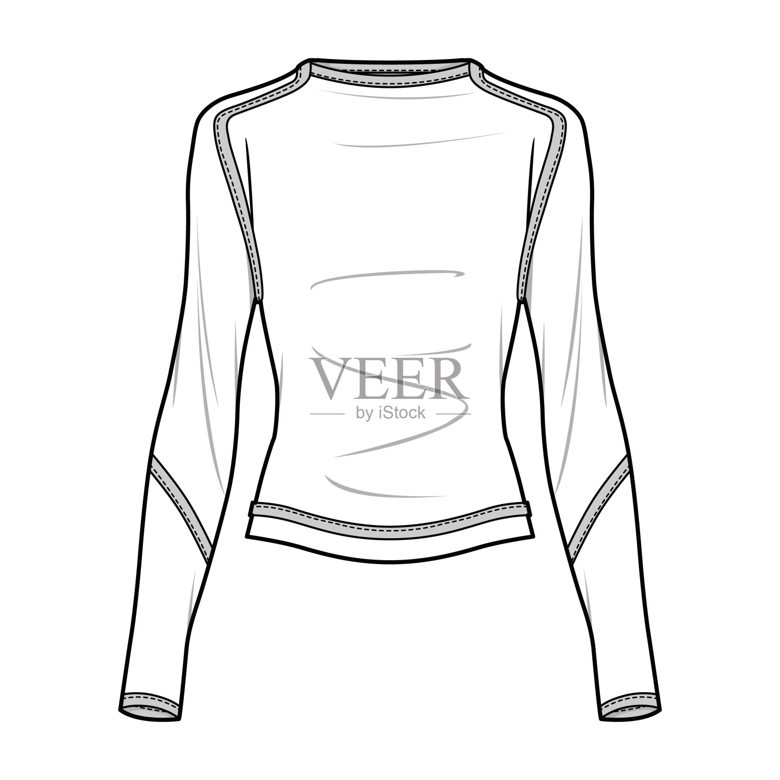 顶级时尚平面草图模板插画图片素材