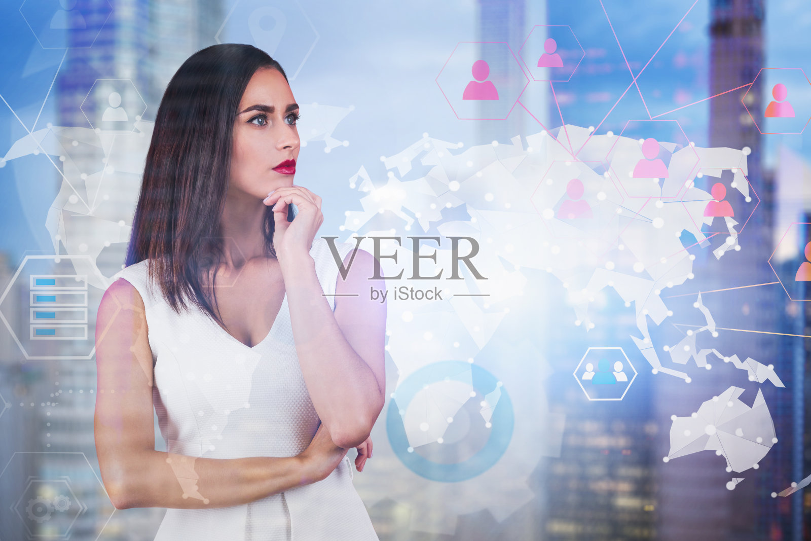 都市女商人，社会关系照片摄影图片