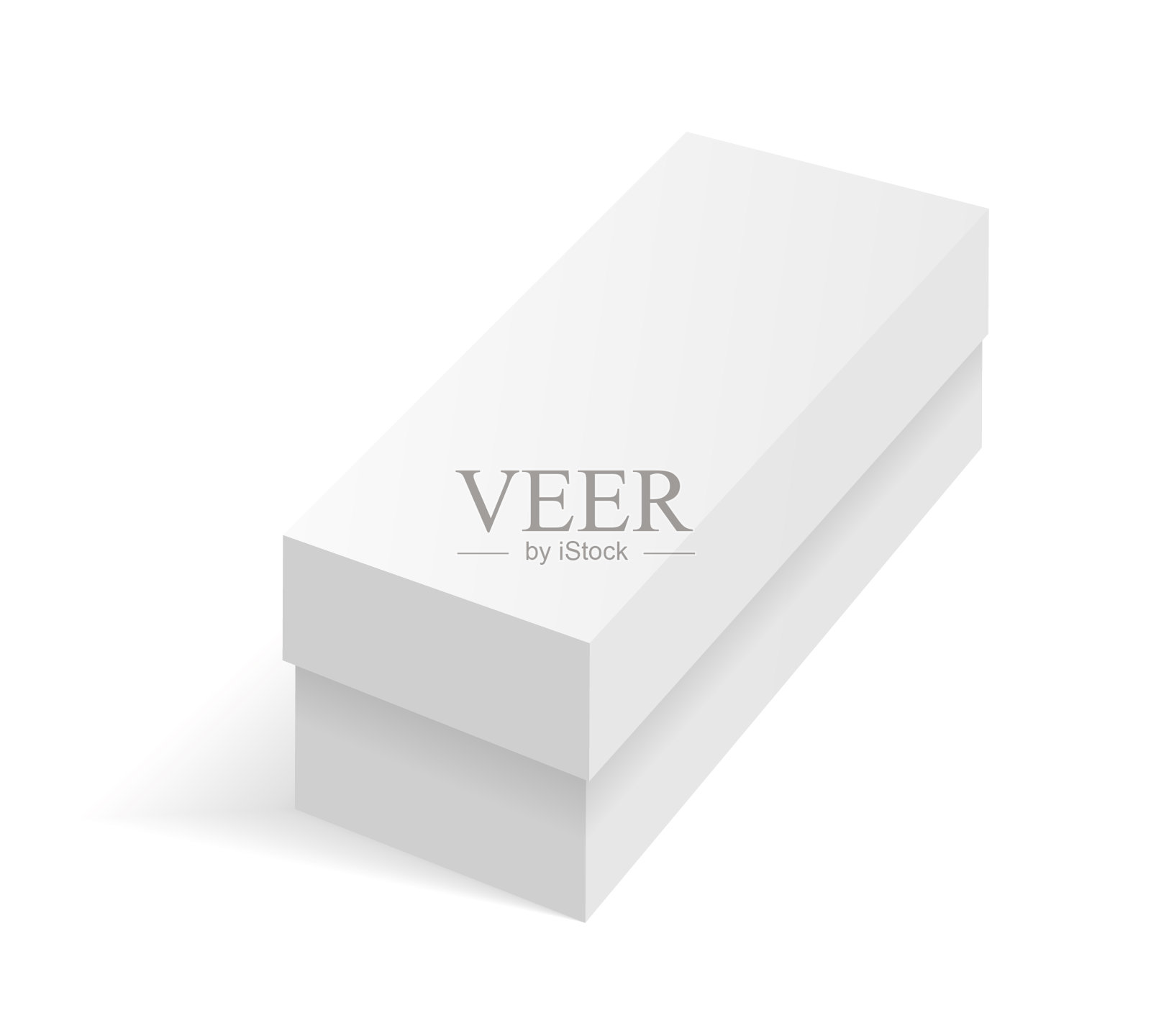 白色空白纸板箱。向量模板。纸板箱模型，包装和集装箱插图设计元素图片