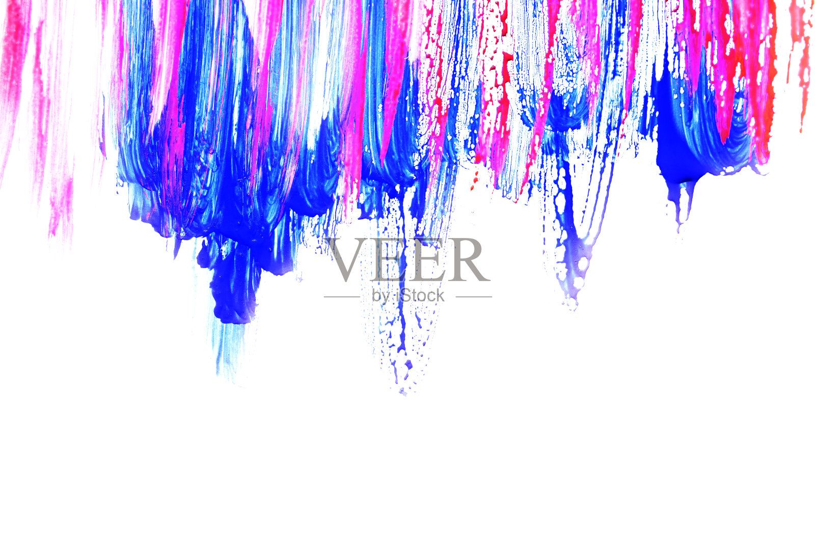 美丽的抽象笔触与彩色水粉画在白纸上为背景照片摄影图片