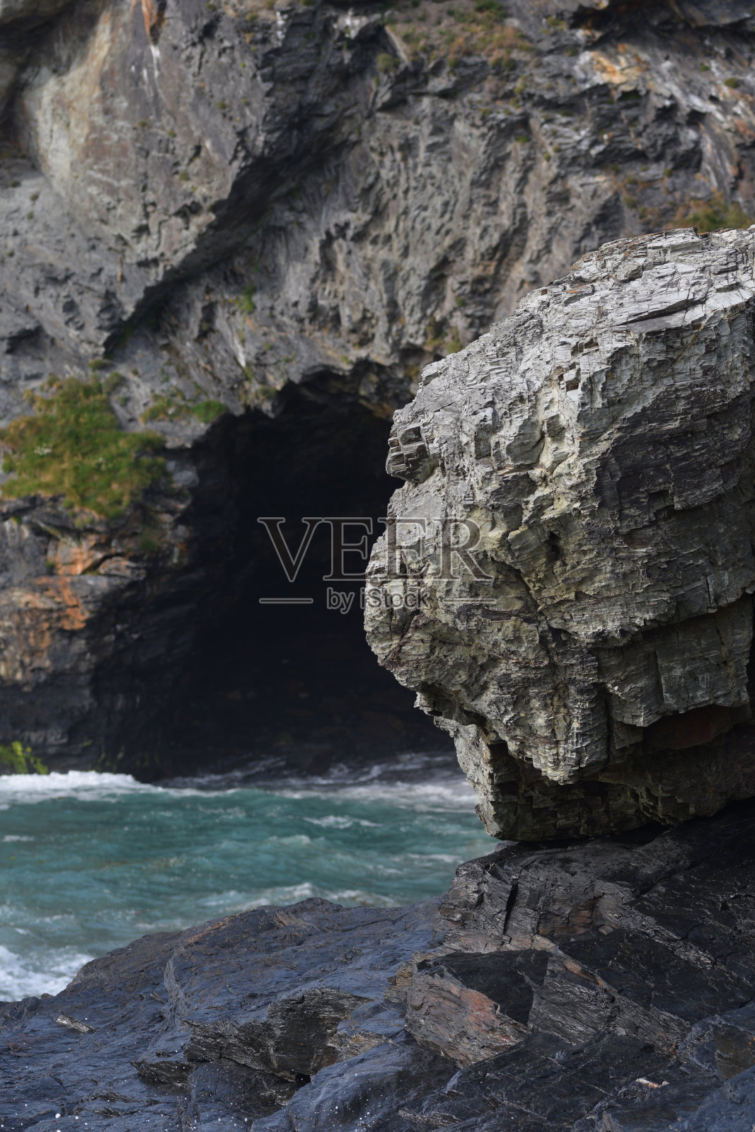 康沃尔郡的特里加多克海滩照片摄影图片