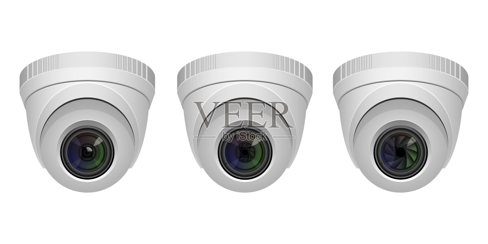 监控摄像机矢量设计插图孤立的白色背景设计元素图片