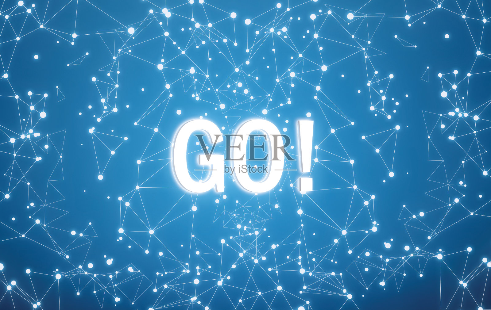 进入数字接口和蓝色网络背景插画图片素材