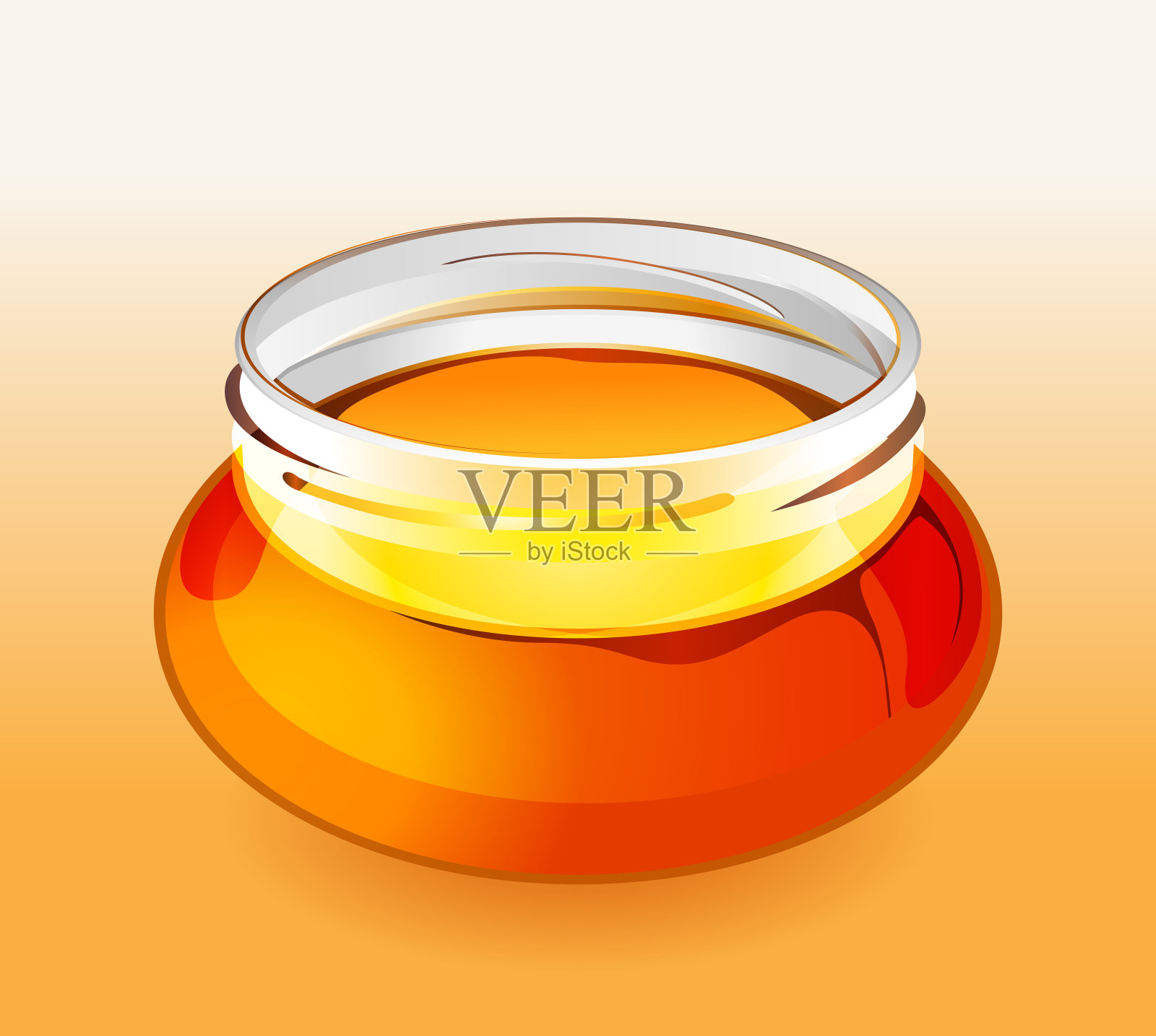 蜂蜜玻璃瓶罐-插图插画图片素材