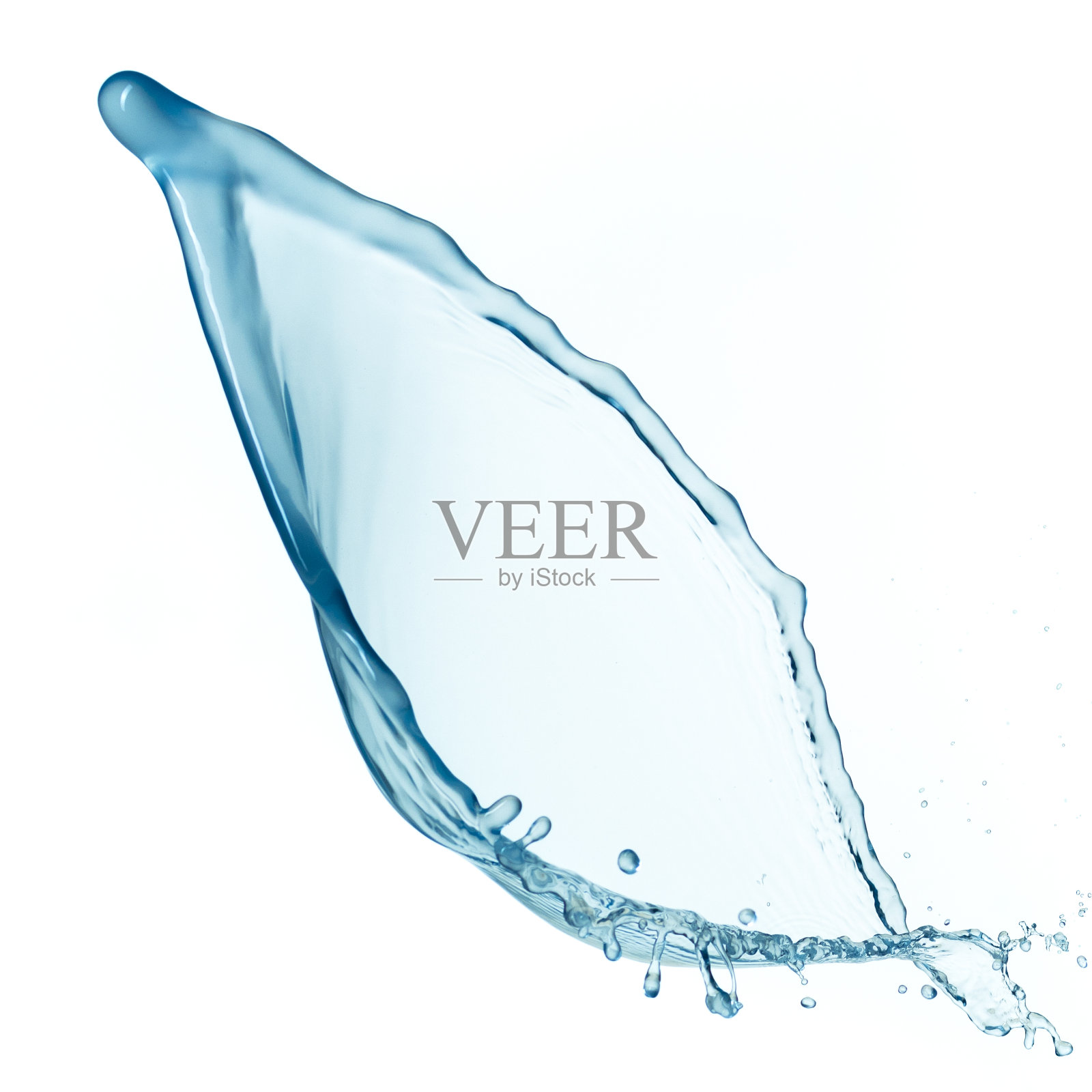 蓝色的水溅照片摄影图片