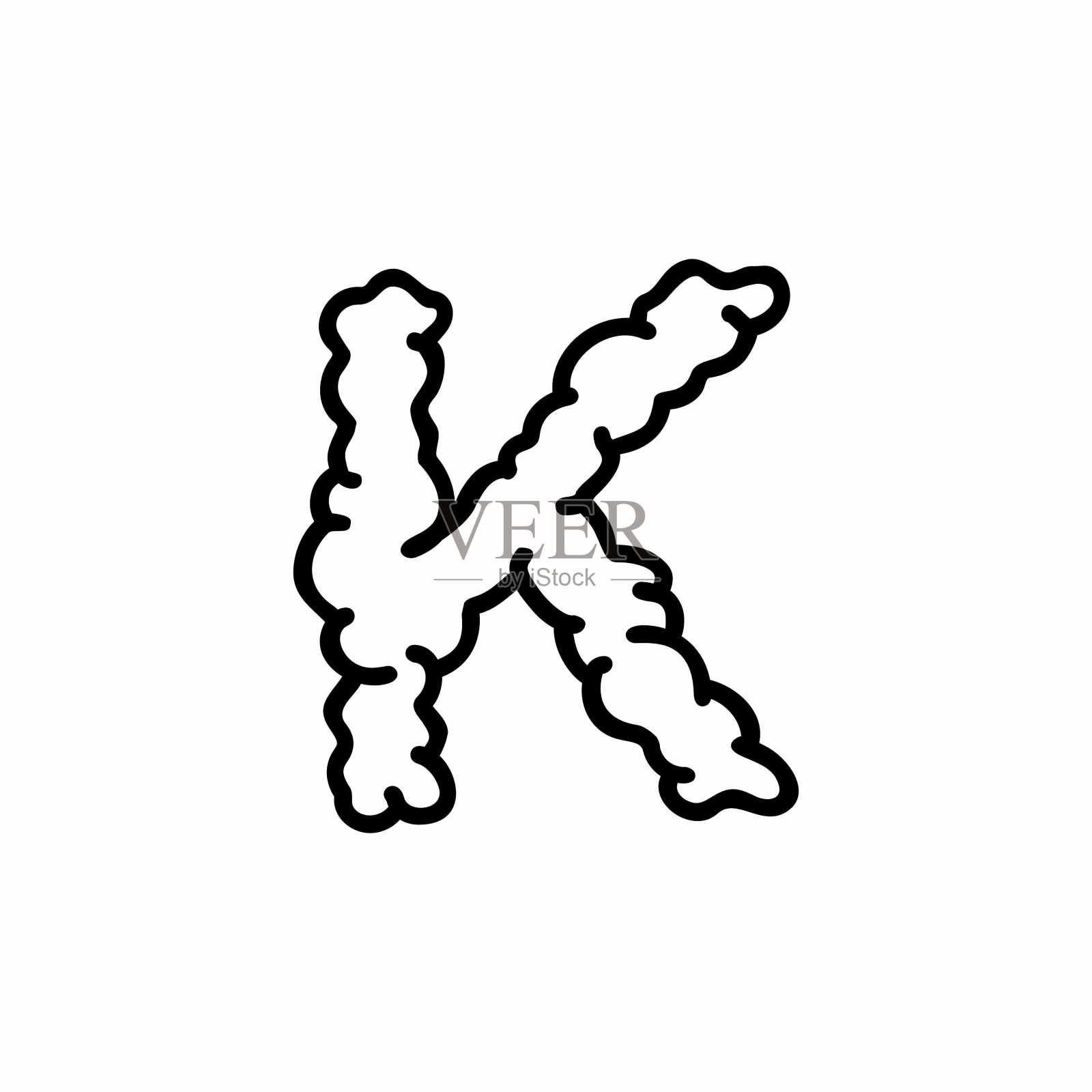 云向量标志字母插图K设计元素图片