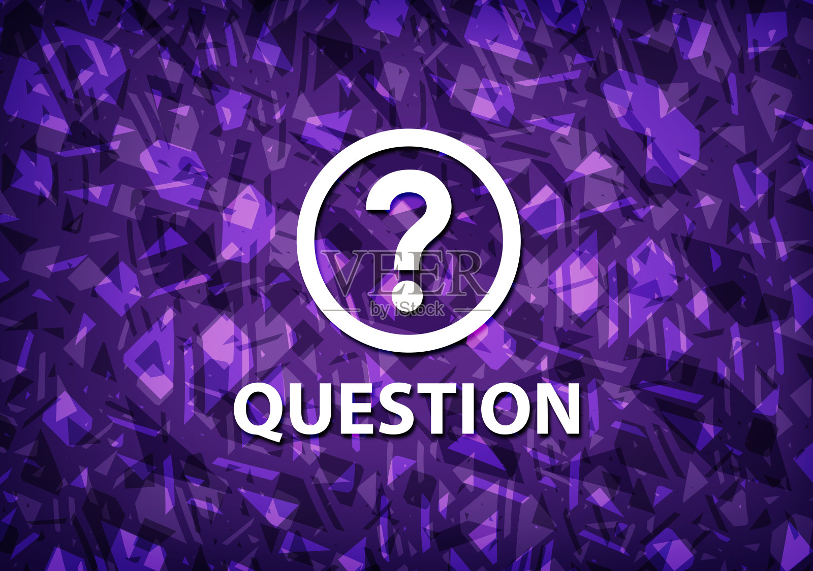 紫色的背景问题插画图片素材