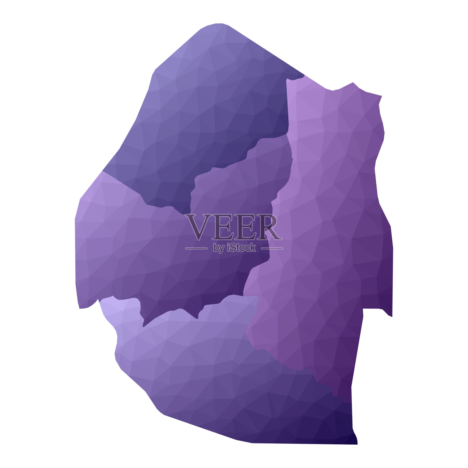 斯威士兰的地图。插画图片素材