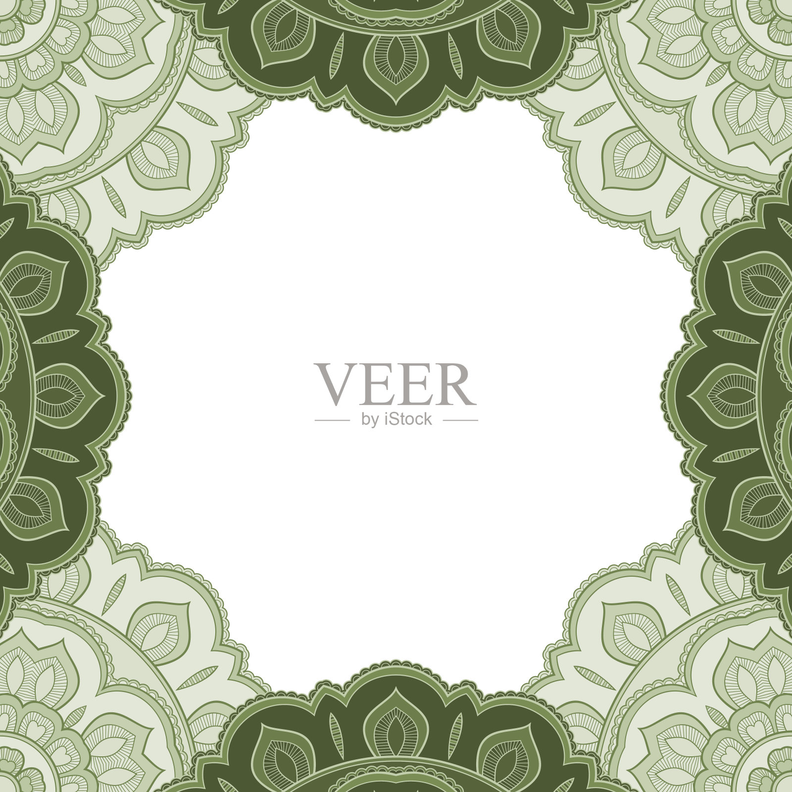 民族装饰框插画图片素材