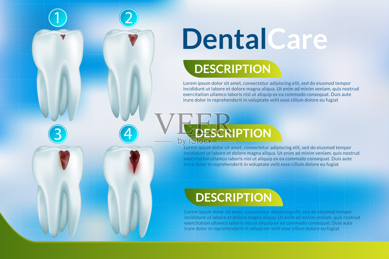 牙科的概念。向量的海报。牙科和口腔学插画图片素材