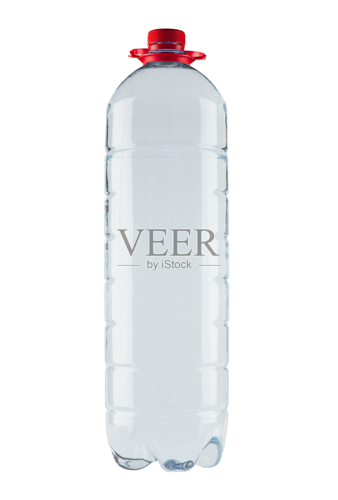 白色背景上的大塑料水瓶照片摄影图片