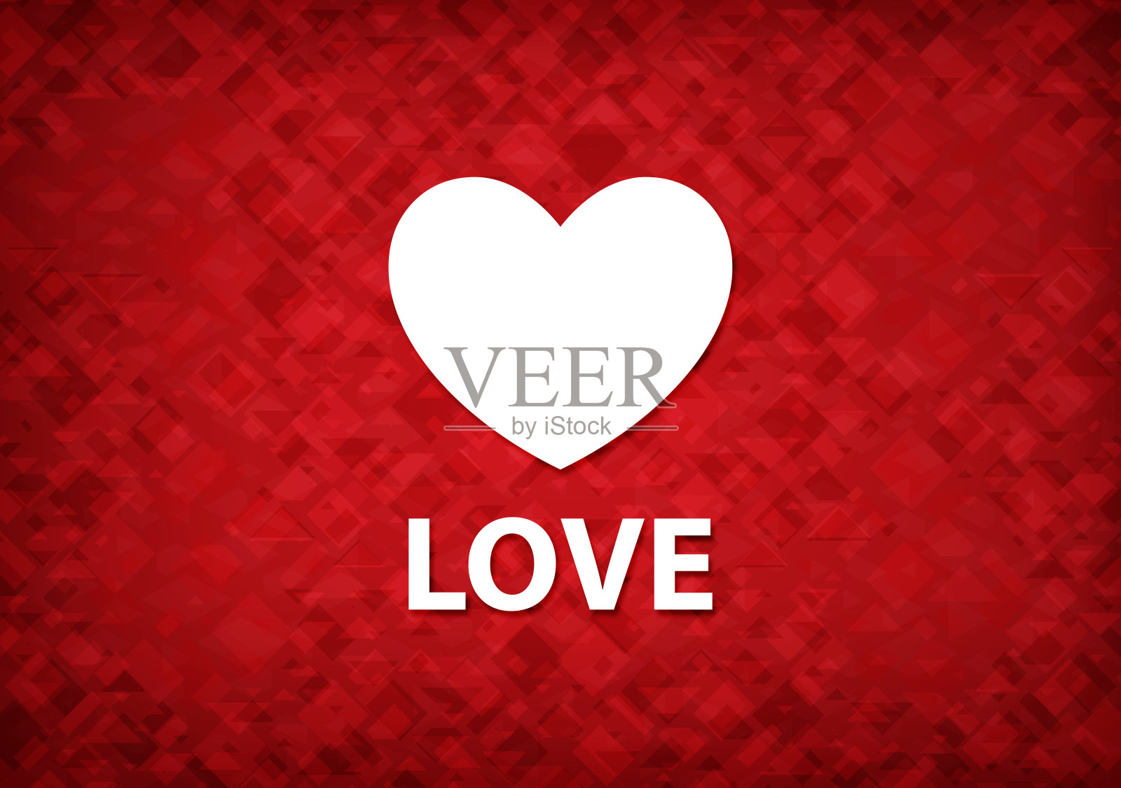 爱红色背景插画图片素材