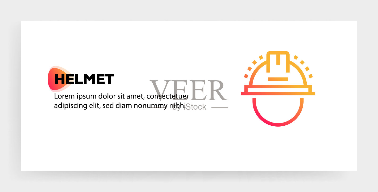 头盔图标的概念插画图片素材