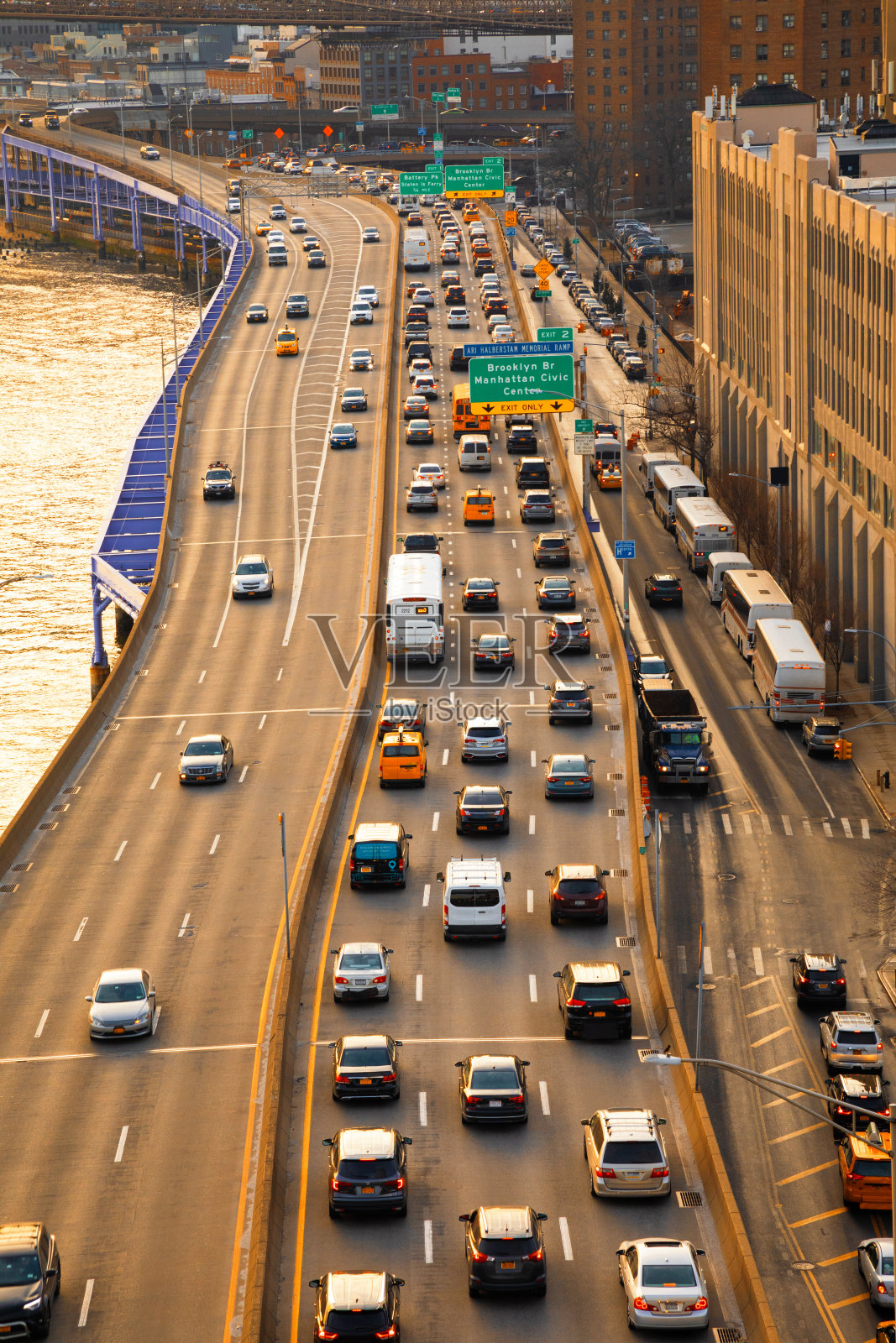 交通高峰时间鸟瞰图照片摄影图片