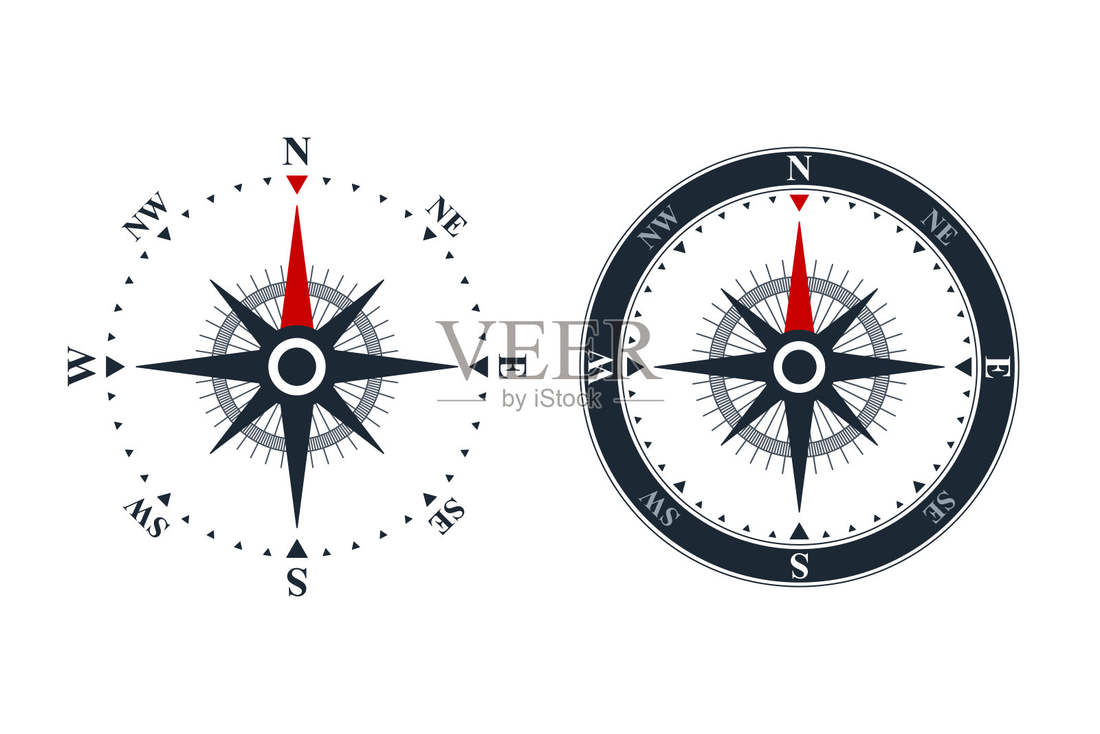 罗盘刻度盘图标设计元素图片