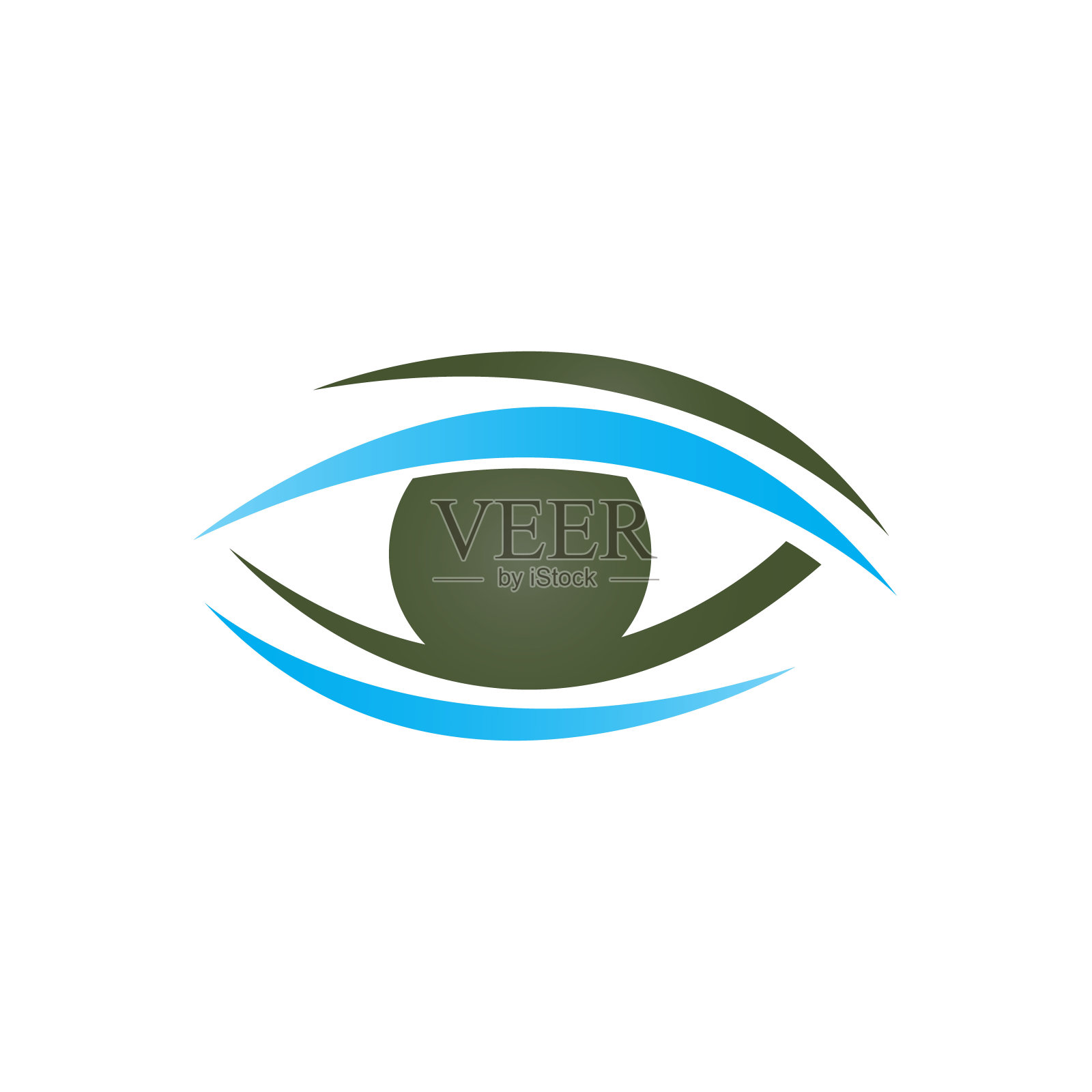时尚的眼睛标志设计一个视觉标志概念概念矢量插图插画图片素材