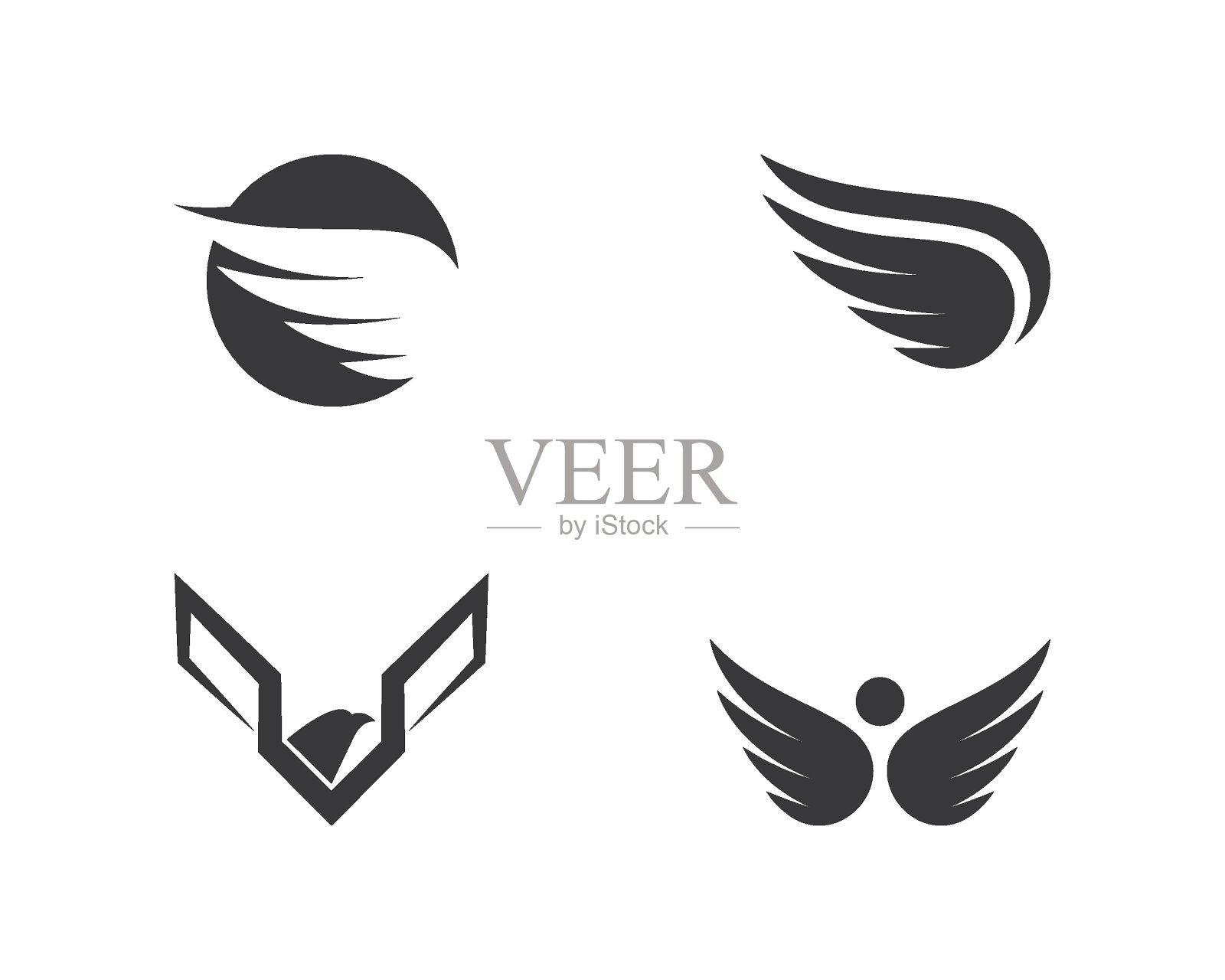 鹰翼模板设计元素图片