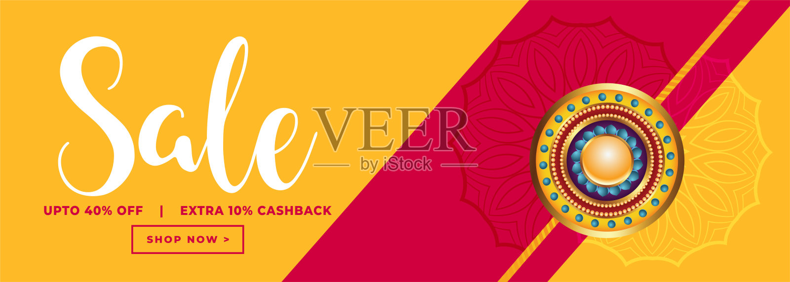 印度raksha bandhan销售旗帜设计插画图片素材