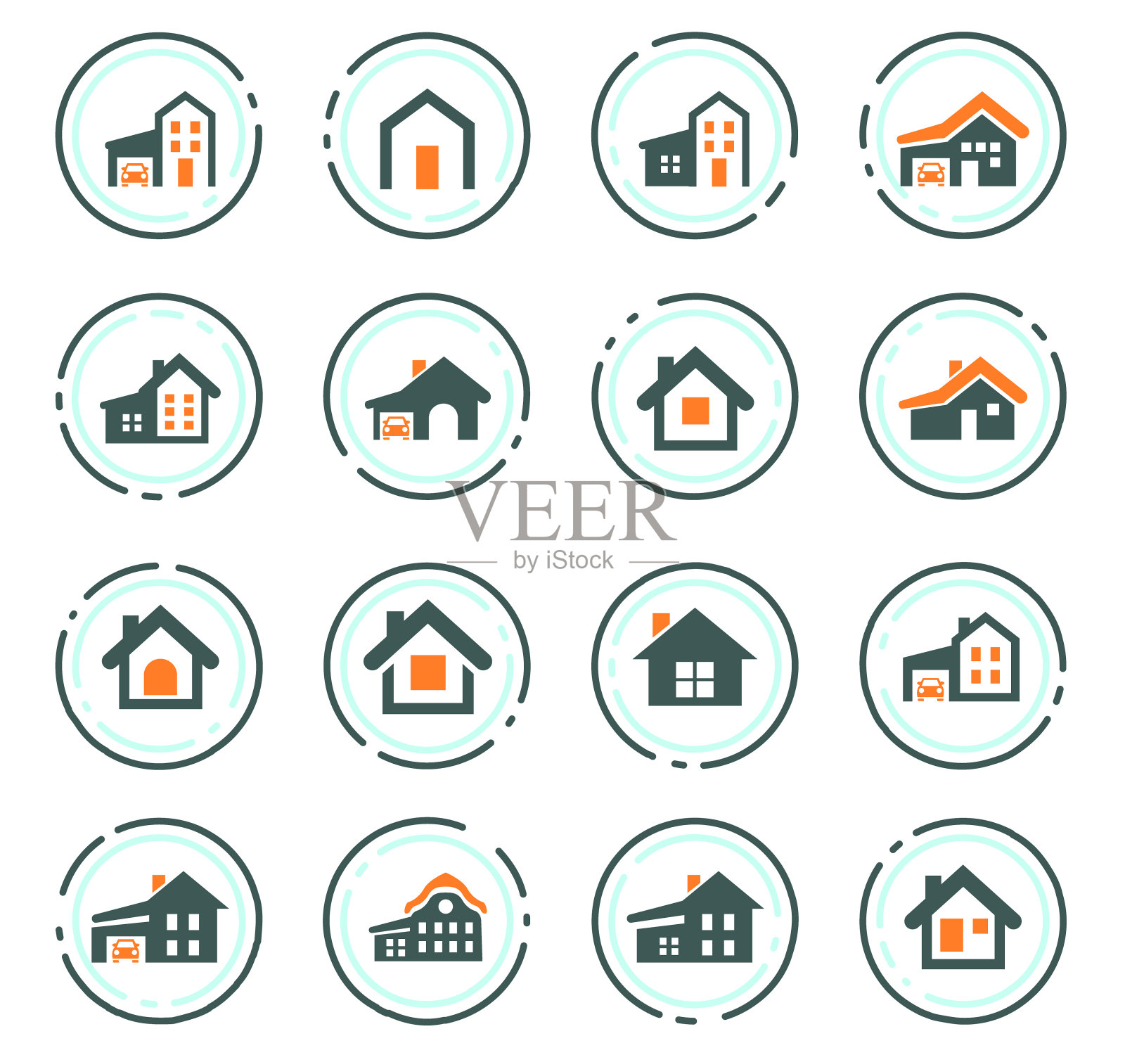 房子类型图标集图标素材