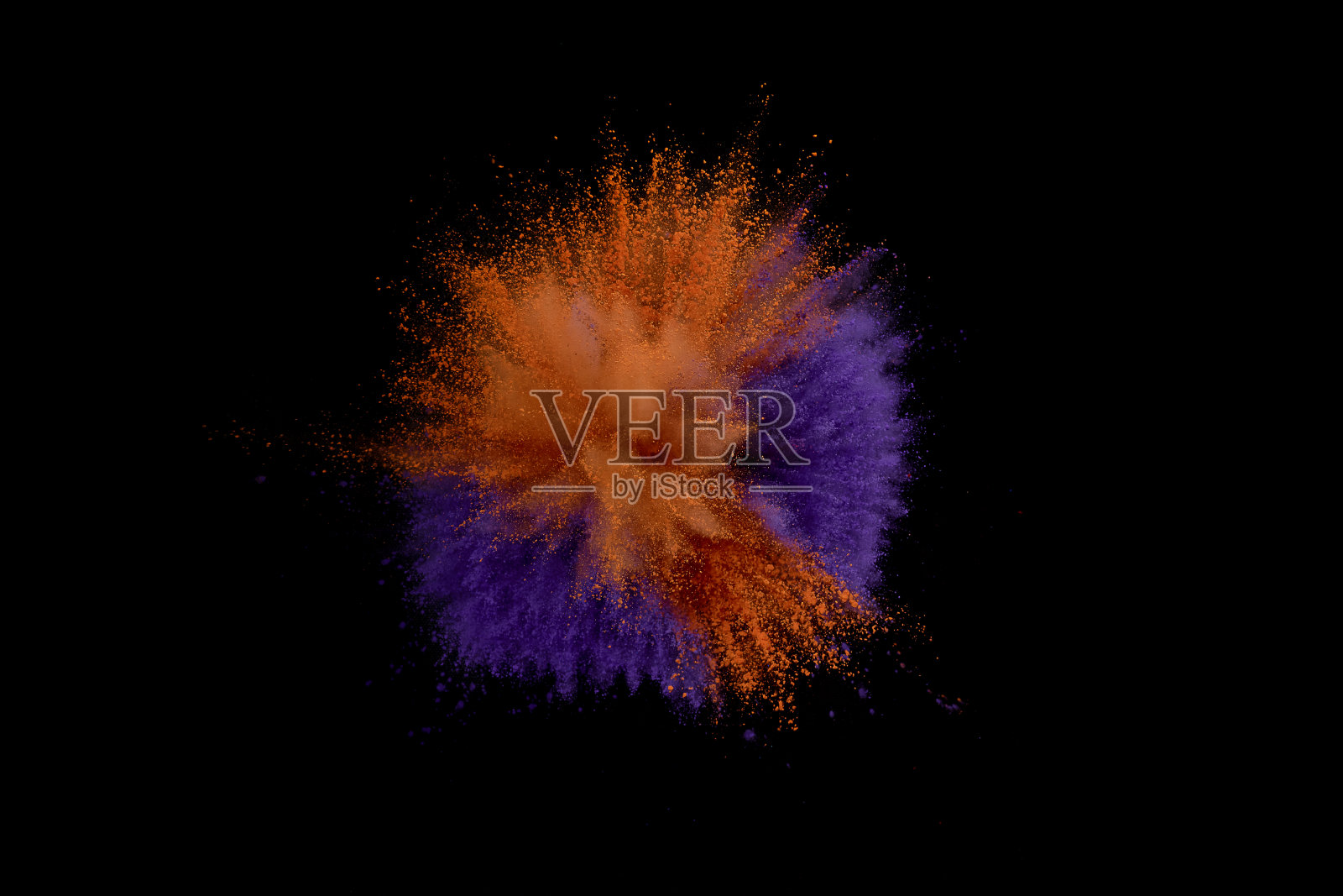 彩色粉末爆炸。抽象特写灰尘的背景。色彩斑斓的爆炸。油漆胡里节照片摄影图片