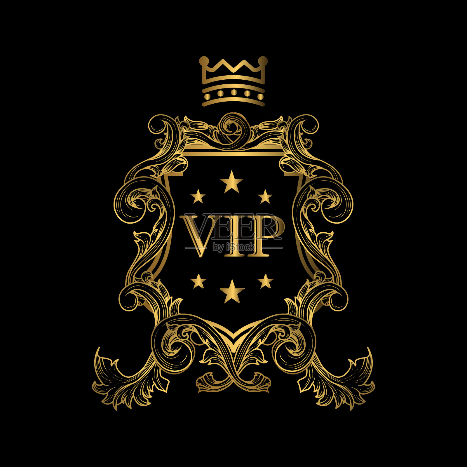 框架豪华与金色的颜色插画图片素材