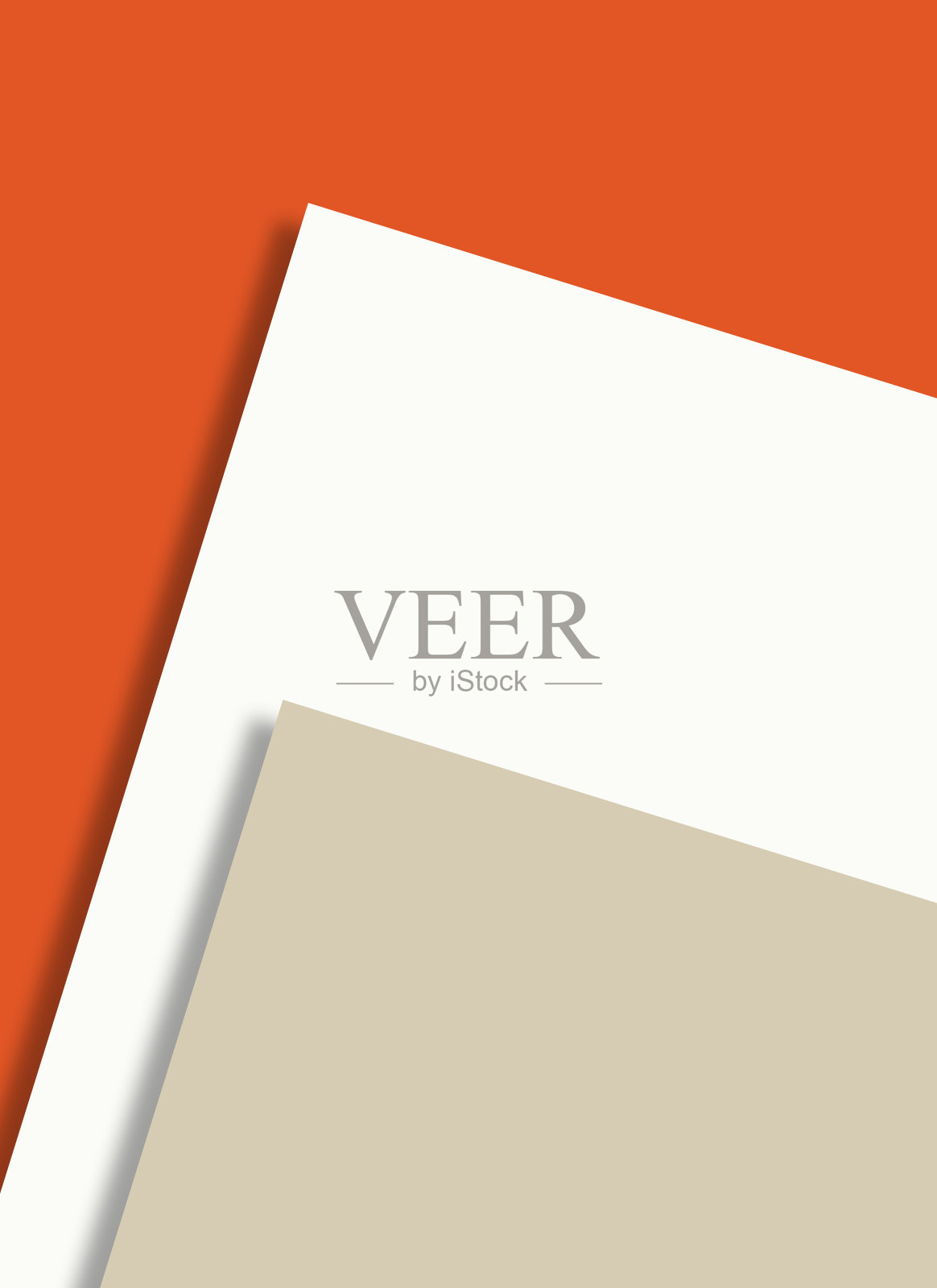 纸张与空白的文字橙色背景-布局，模型，模板，字母。插画图片素材