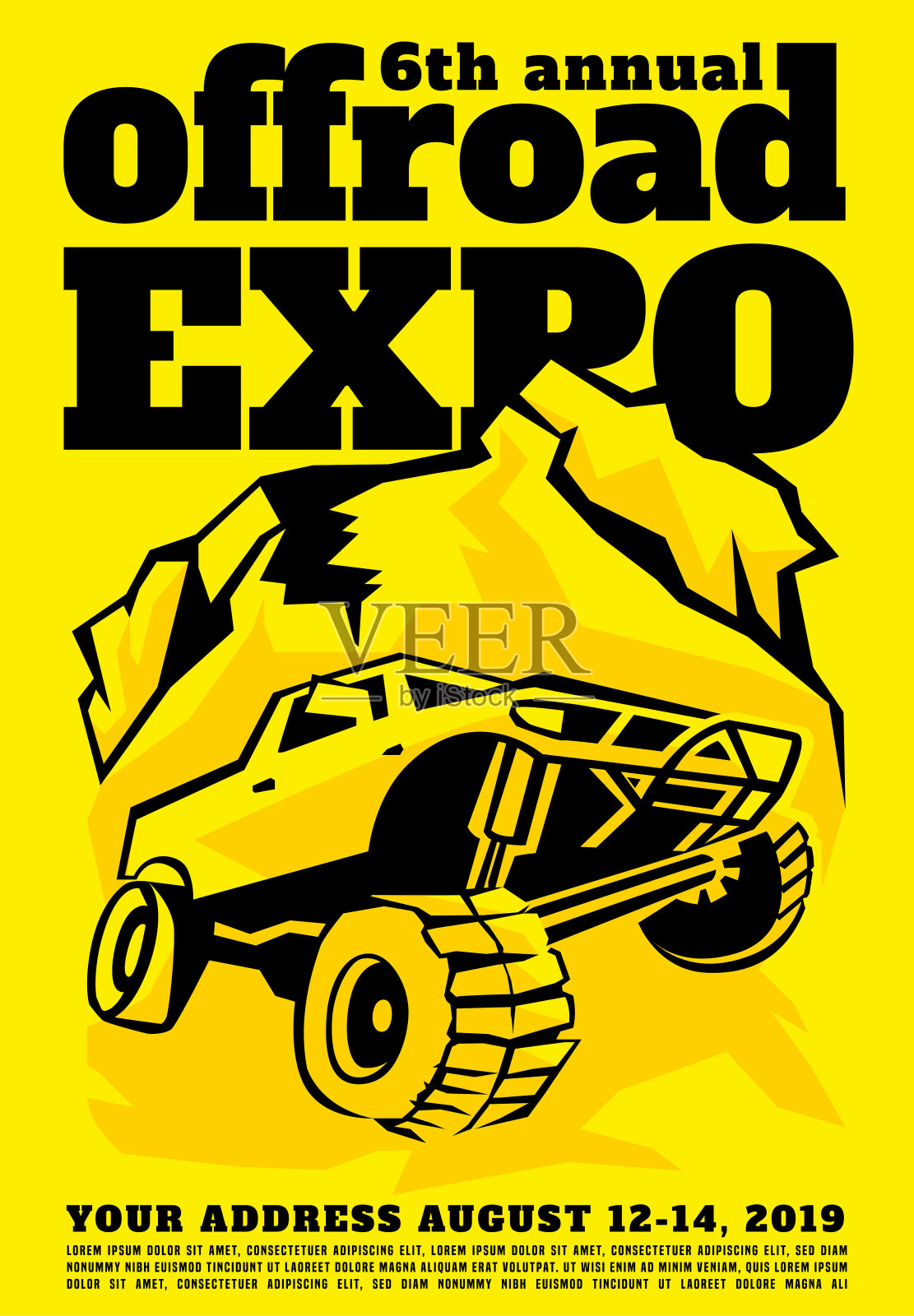 越野的海报插画图片素材