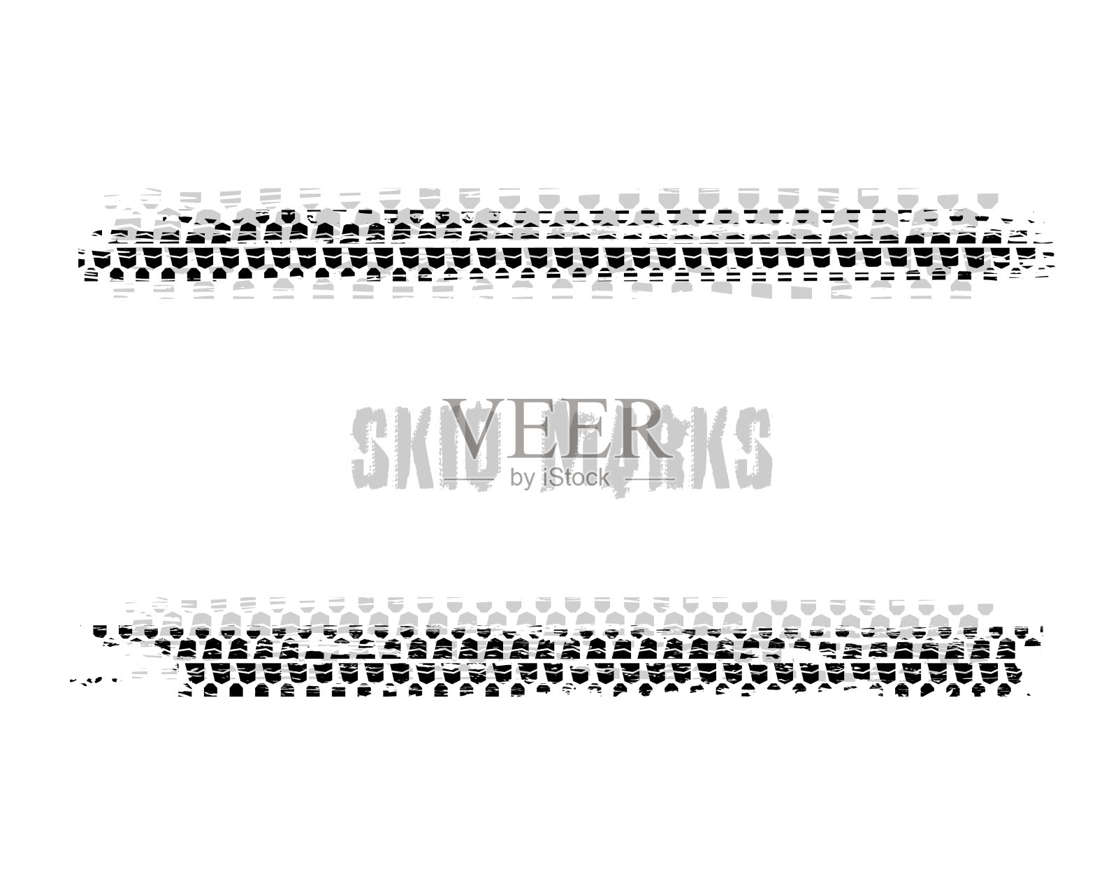 汽车轮胎印插画图片素材