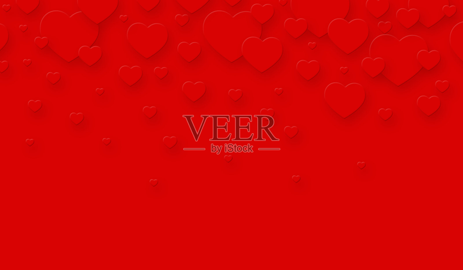 爱红色背景插画图片素材