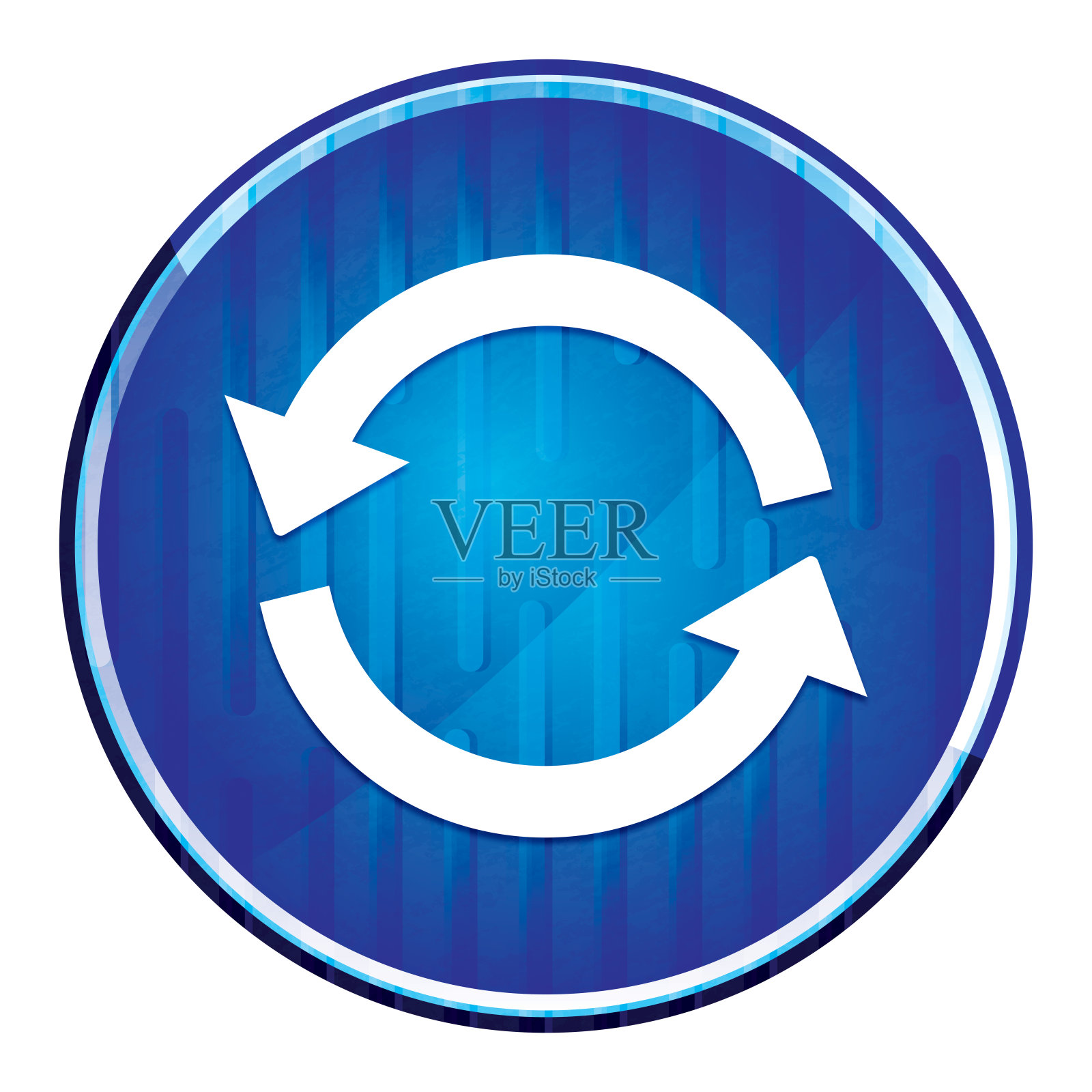 更新图标现代霓虹蓝色圆形按钮照片摄影图片