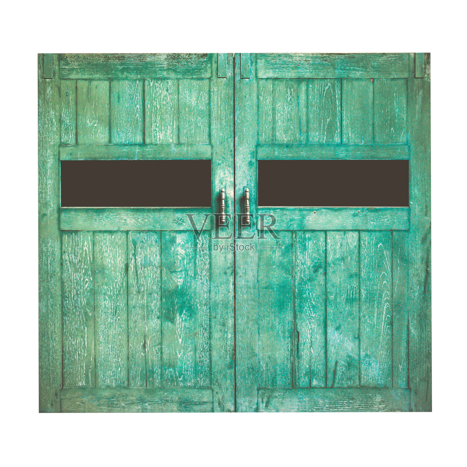 复古门上孤立的白色背景照片摄影图片