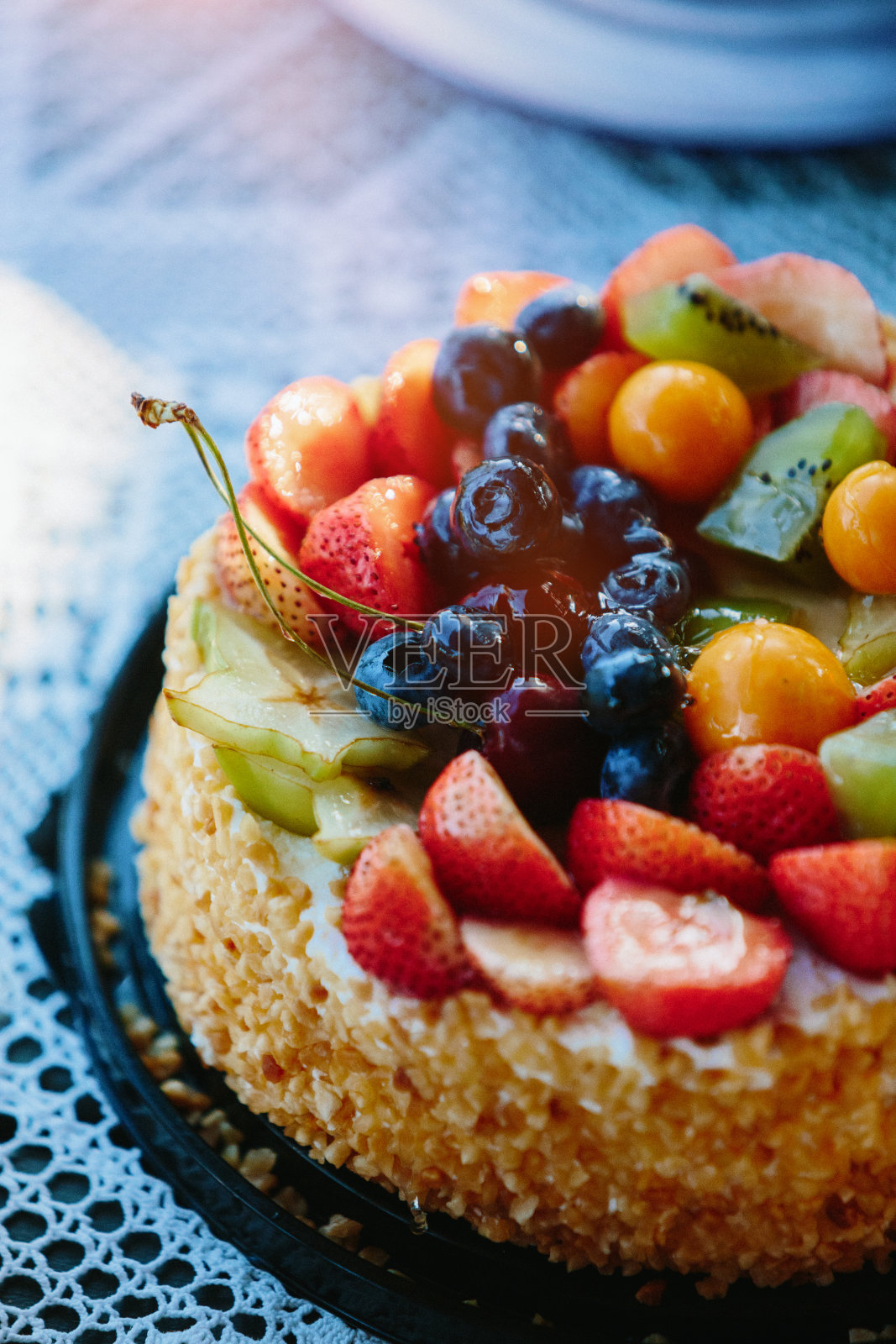 水果蛋糕照片摄影图片