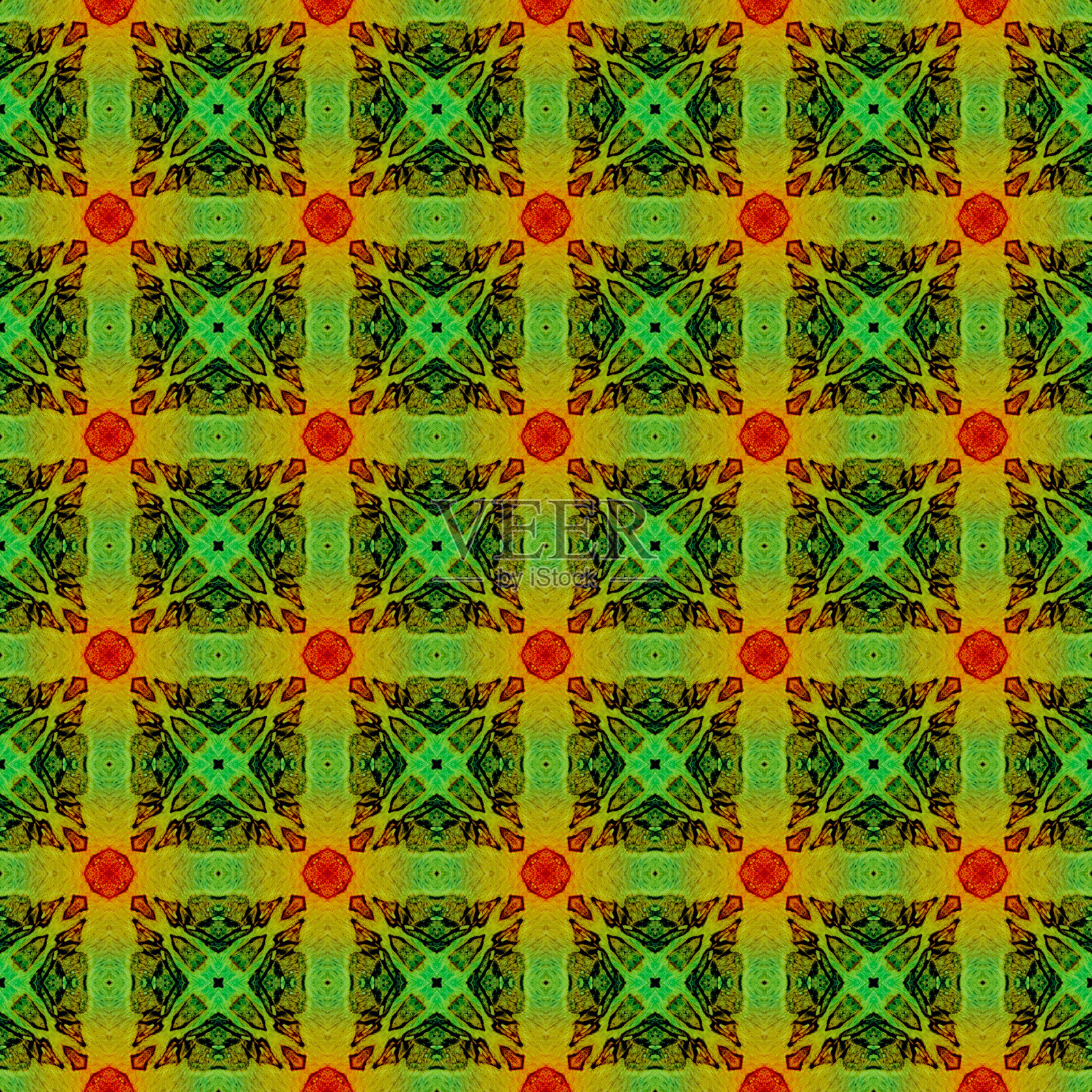 橙色绿色的格子全无缝模式。汉照片摄影图片