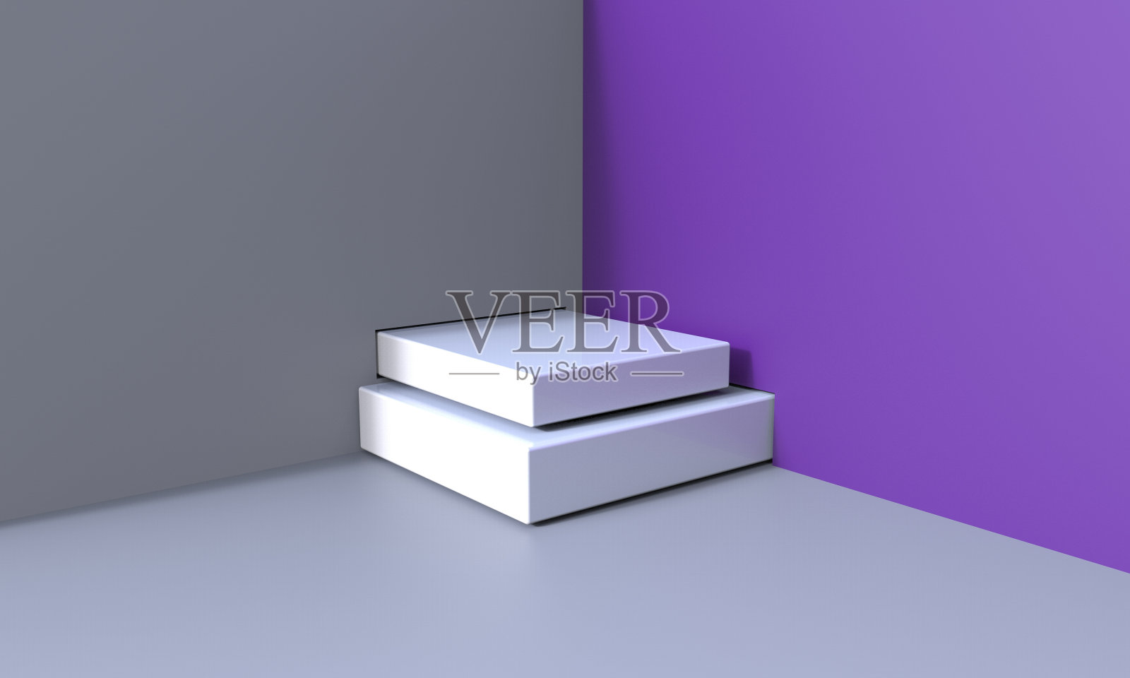 三维插图的抽象环境与柔和的颜色照片摄影图片