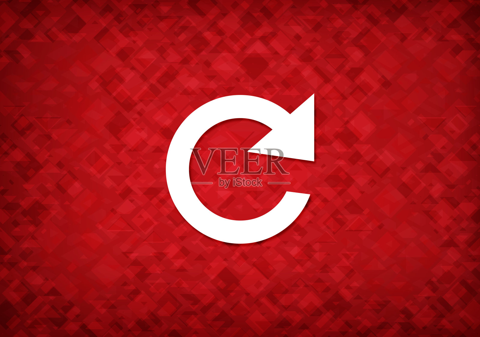 回复旋转图标红色背景照片摄影图片