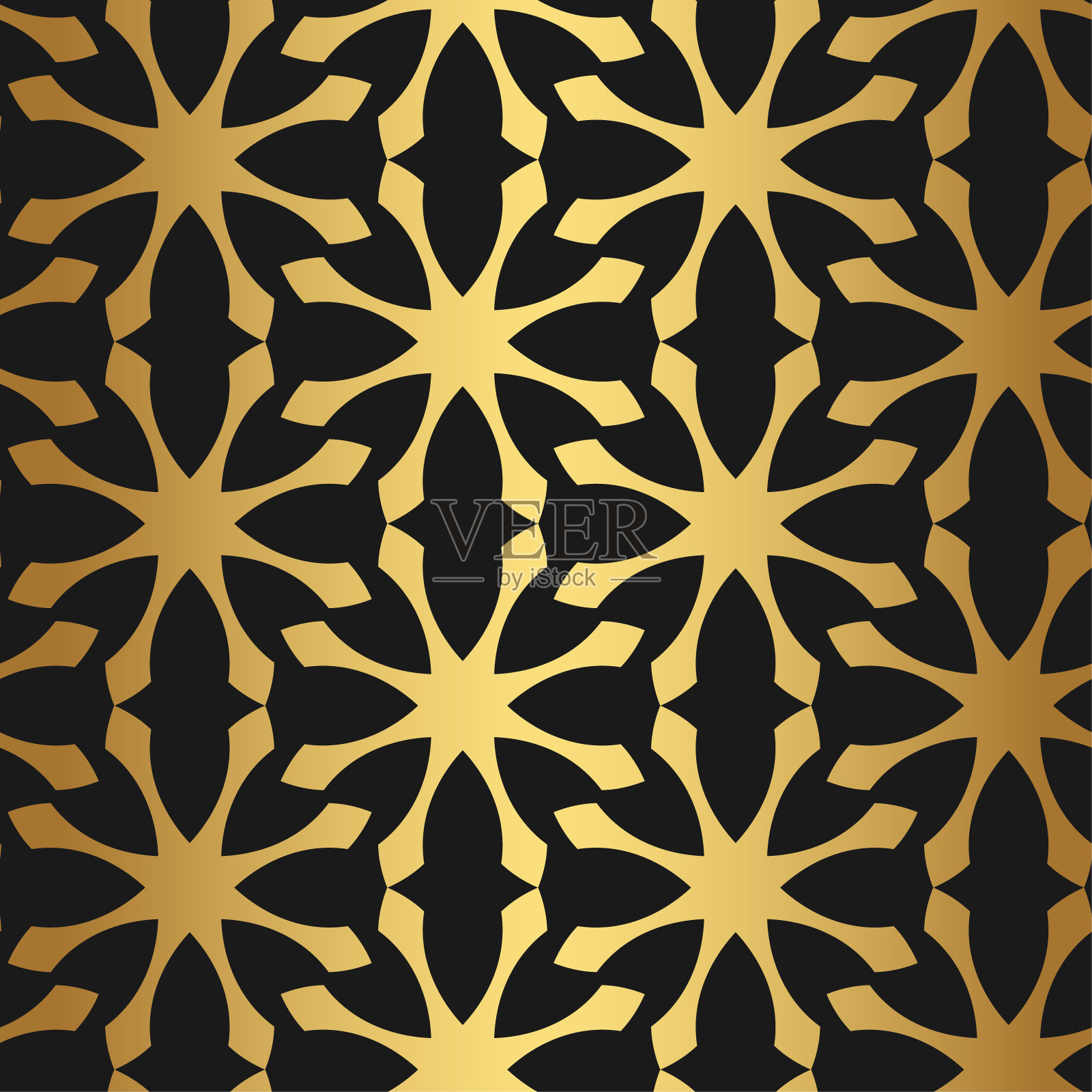 无缝矢量金色背景。10 eps黄金重复模式的织物，纺织品，设计，封面，包装。插画图片素材